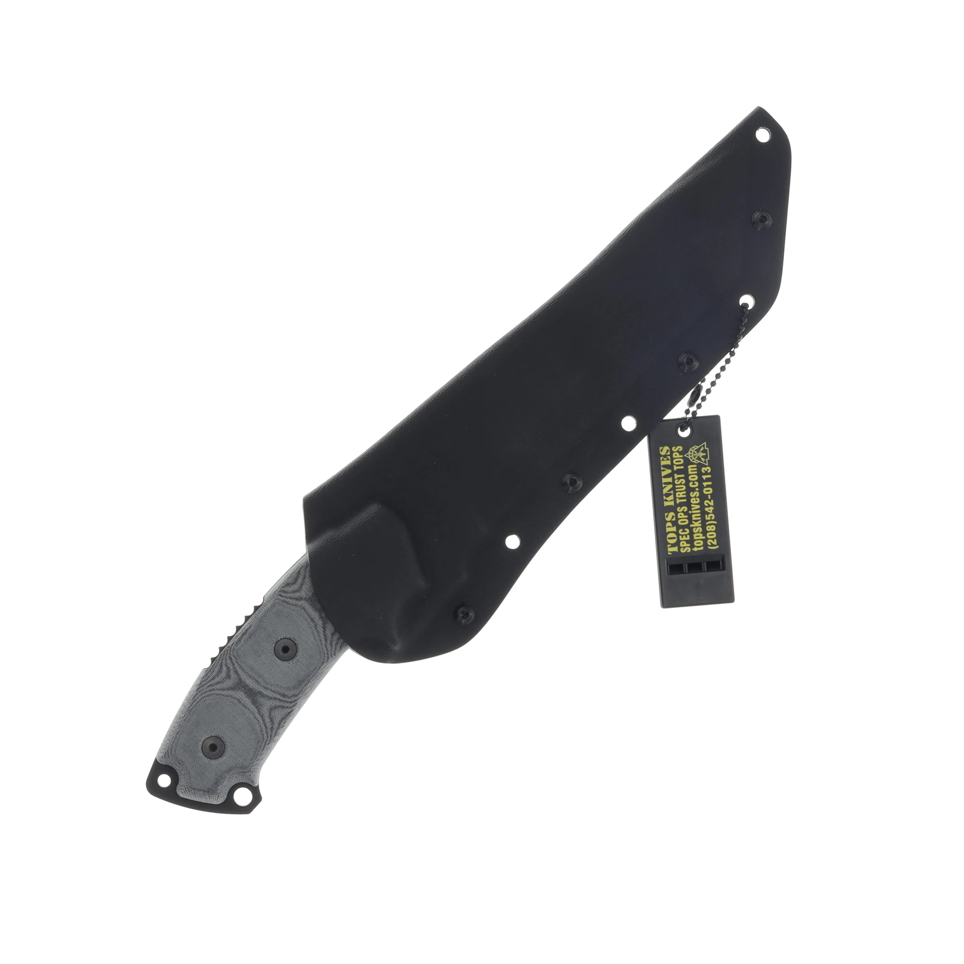 Tops Steel Eagle 107C Fixed Blade Knife 7.63in Plain Black Clip Point TPSE107C View 3