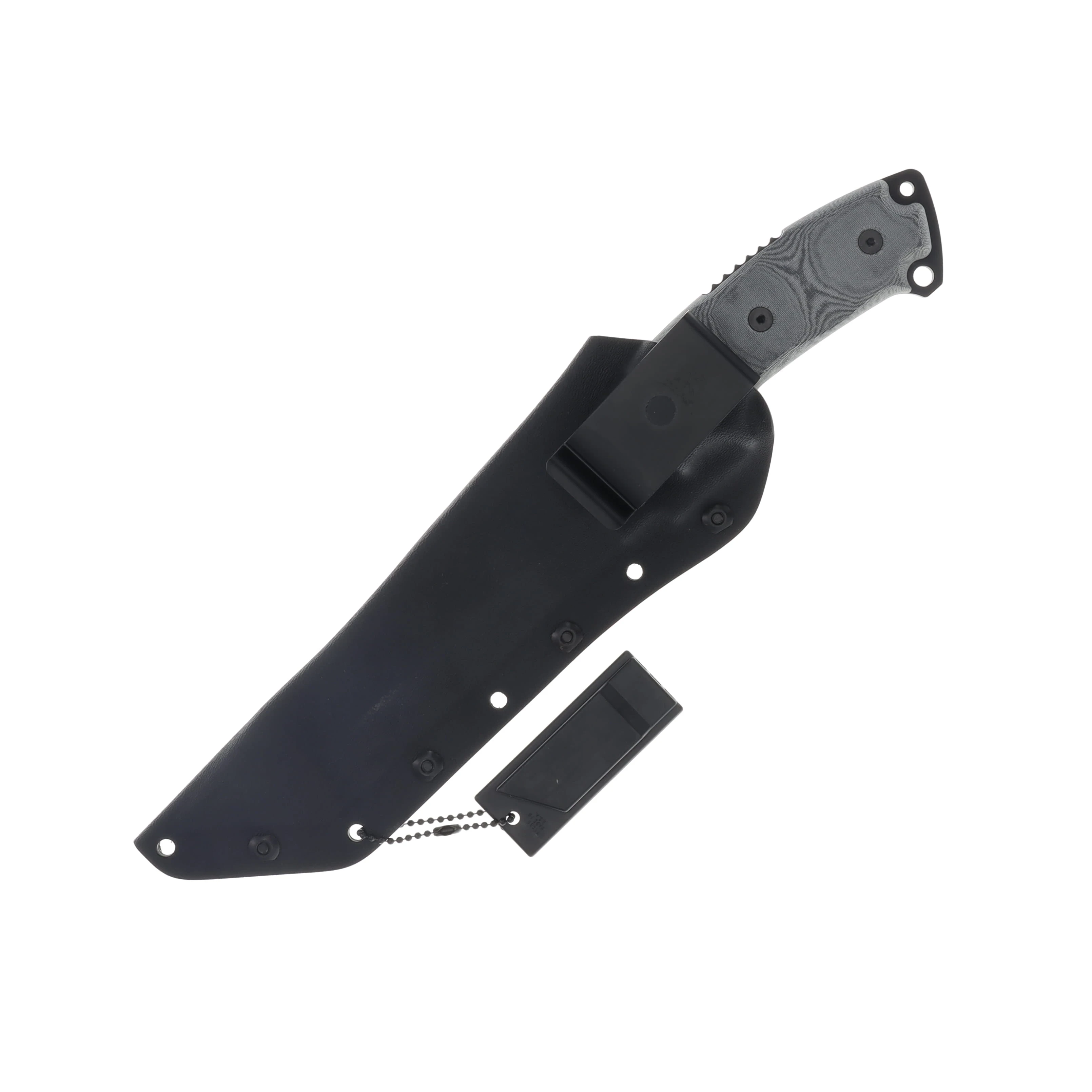 Tops Steel Eagle 107C Fixed Blade Knife 7.63in Plain Black Clip Point TPSE107C View 4