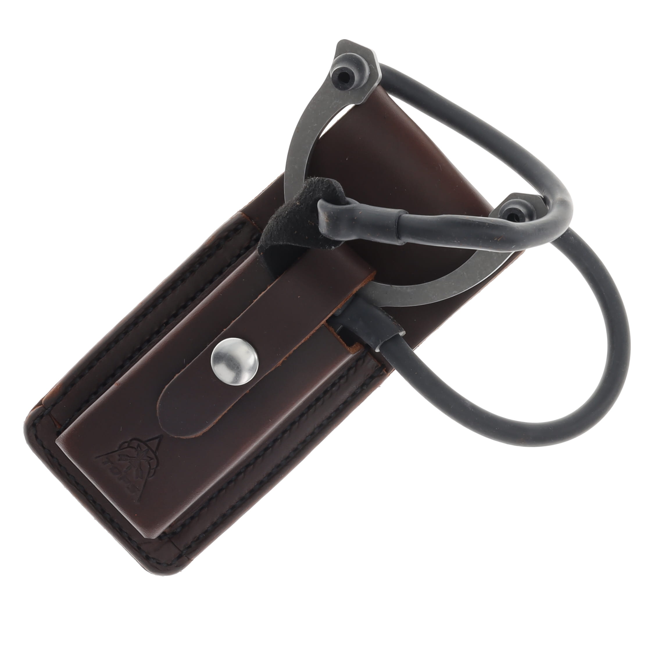 TOPS Knives Sling Black Micarta Slingshot with Leather Sheath TPSLING View 4