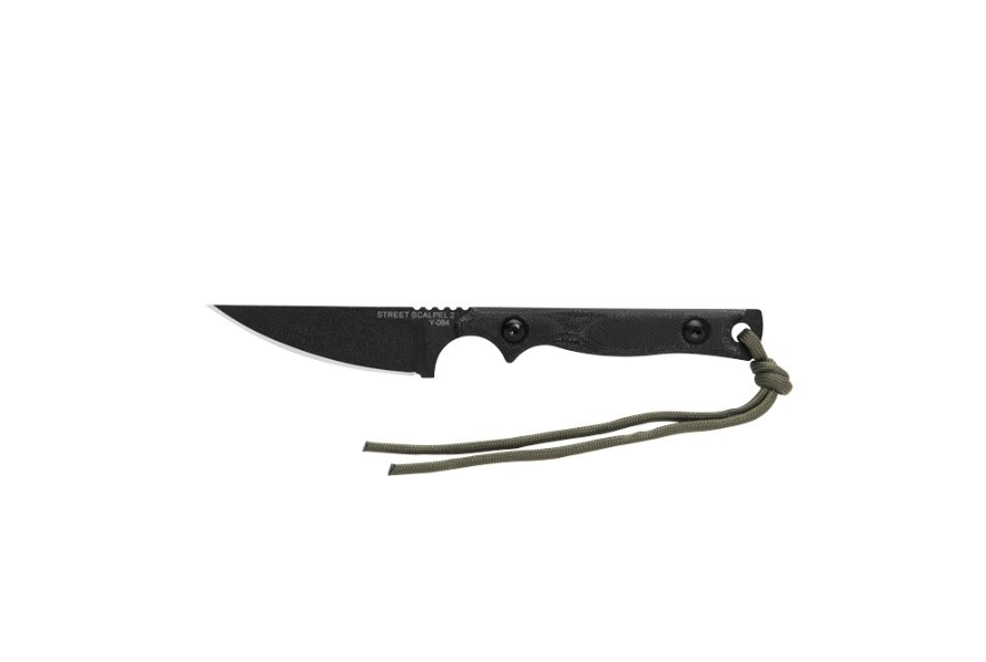 TOPS Street Scalpel 2.0 Fixed Knife 3.13in Plain Black Drop Point TPSSS02 View 1