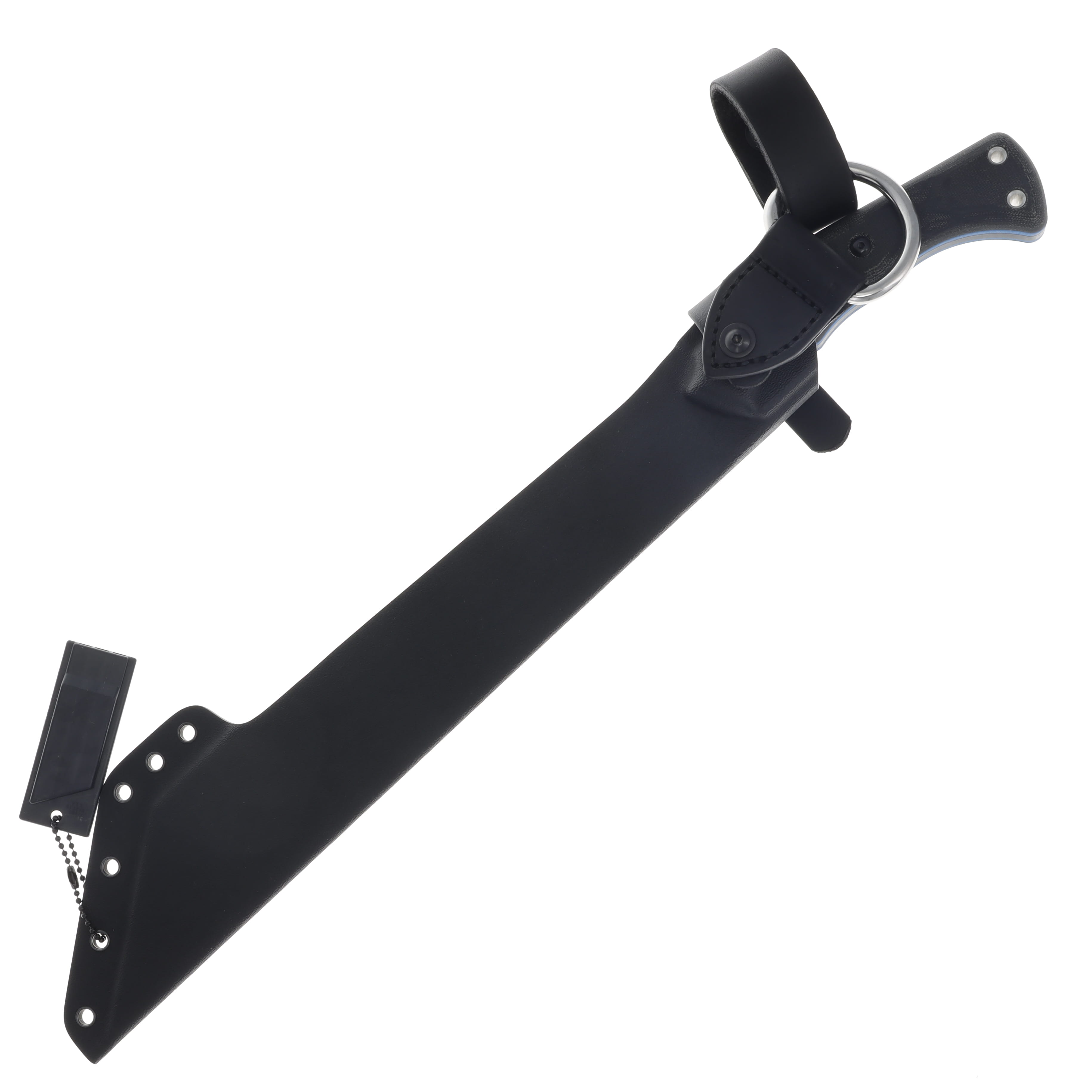 TOPS Knives Storm Vector Fixed Blade Black Micarta 12.63in Sniper Gray Blade TPSVEC02 View 4