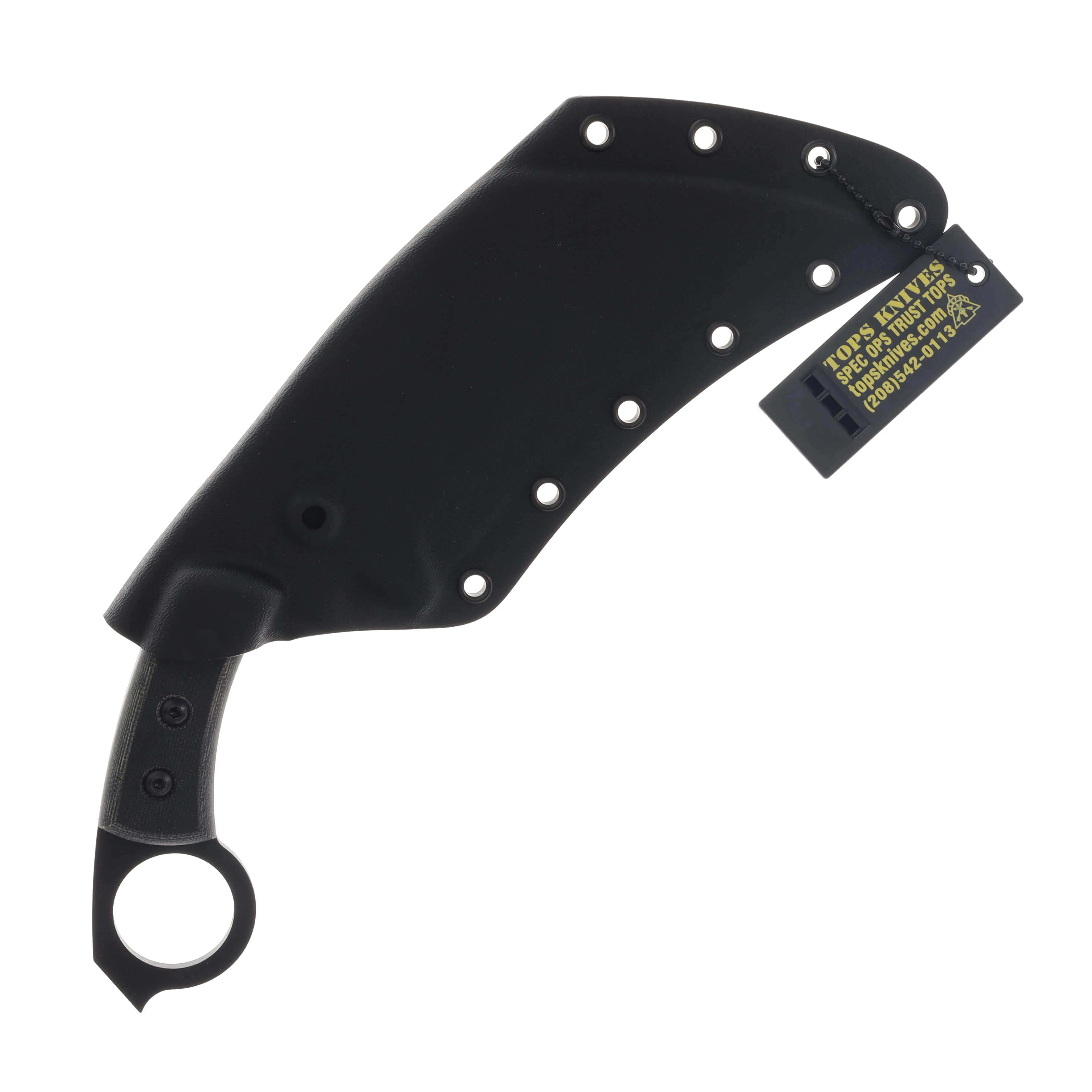 TOPS Knives Tac-Tops Karambit Fixed 7.13in Black Carbon Steel Blade TPTAC01 View 4
