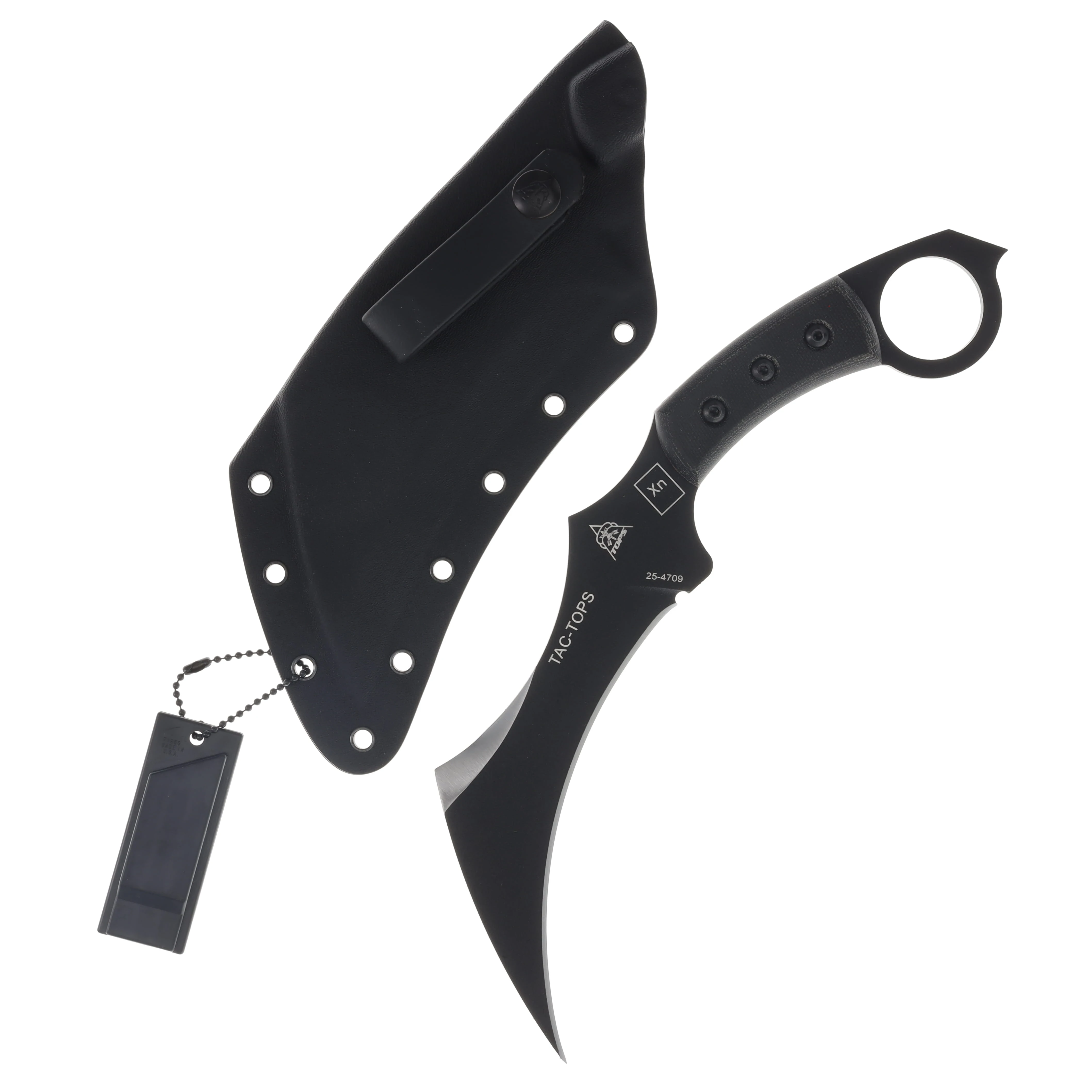 TOPS Knives Tac-Tops Karambit Fixed 7.13in Black Carbon Steel Blade TPTAC01 View 2