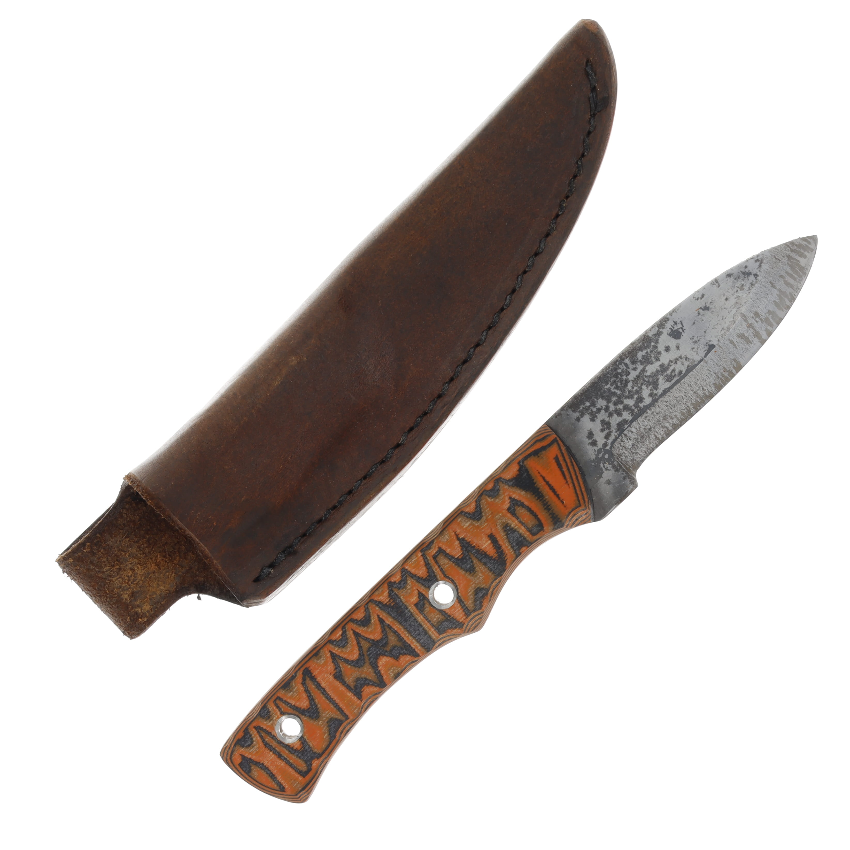 Weatherford Knife Co Signature Series Orange and Black Plain Drop Point WKC081 View 1