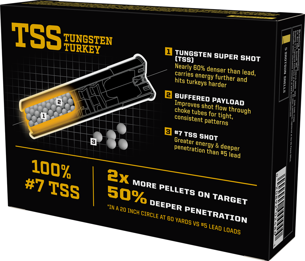 Browning TSS Tungsten Turkey 12 Ga 3.5in #7 Shot 2-1/4 oz Ammo 5Rd B193921247 View 2