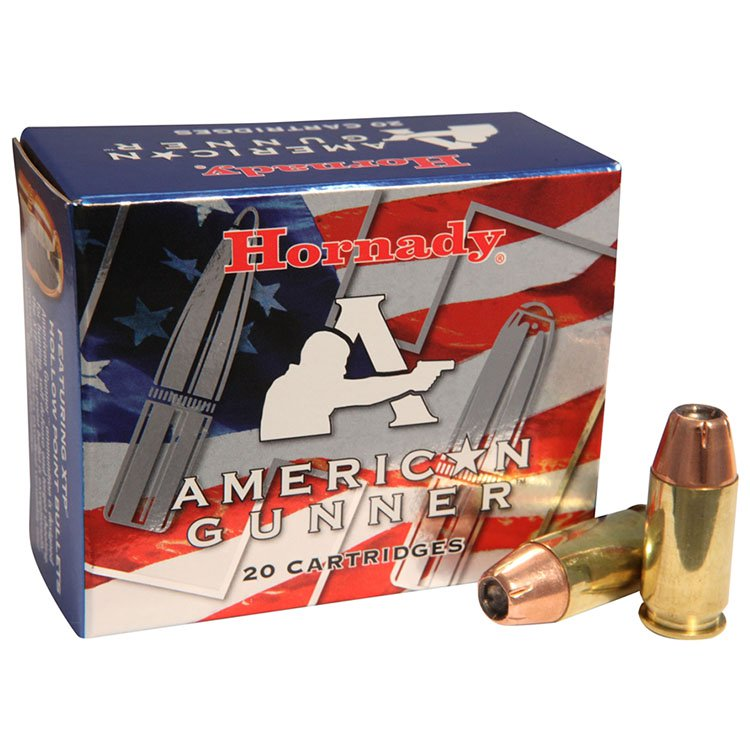 Hornady American Gunner 45 ACP Ammunition 185 Grain Brass 20 Rounds XTP JHP 90904 View 1