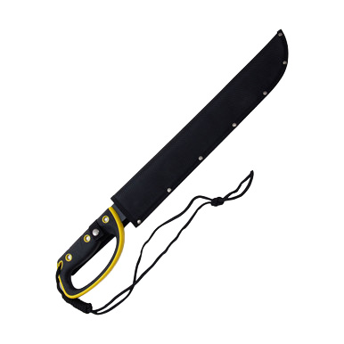 Frost Whitetail Cutlery Black and Yellow Fixed Blade Machete View 1