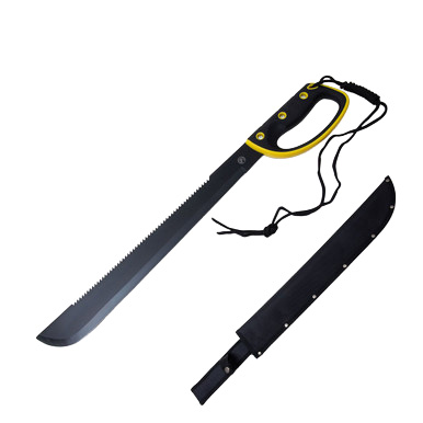 Frost Whitetail Cutlery Black and Yellow Fixed Blade Machete View 2
