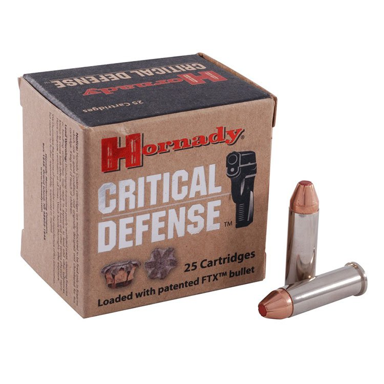 Hornady Critical Defense 38 Special Ammunition 110 Grain Brass Centerfire 25 Rounds FTX 90310 View 1