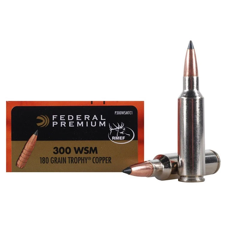 Federal Premium Trophy Copper .300 WSM 180gr Tipped Boat-Tail  Ammo 20Rd P300WSMTC1 View 1