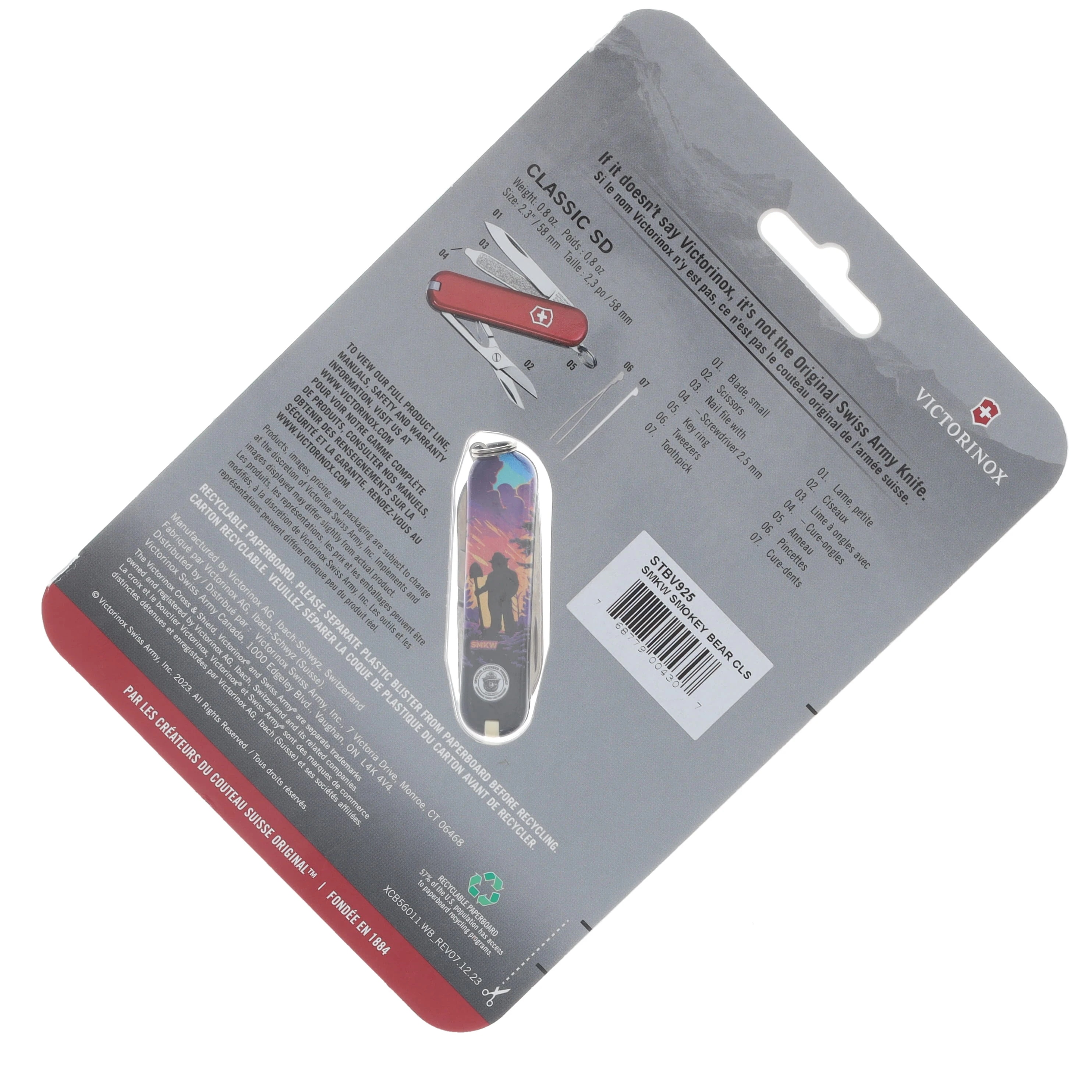 Victorinox SMKW Exclusive Classic SD Swiss Army Knife Smokey Bear Sunset Silhouette STBV925 View 7