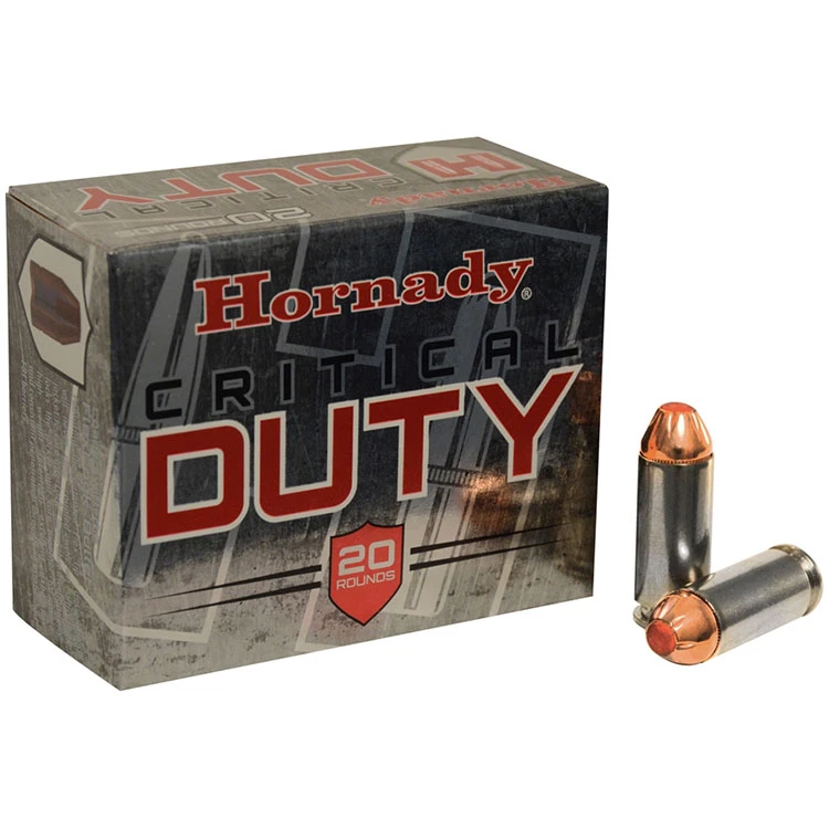 Hornady Critical Duty 10mm Auto Ammunition 175 Grain Nickel Plated Centerfire 20 Rounds Flexlock PT 91256 View 2
