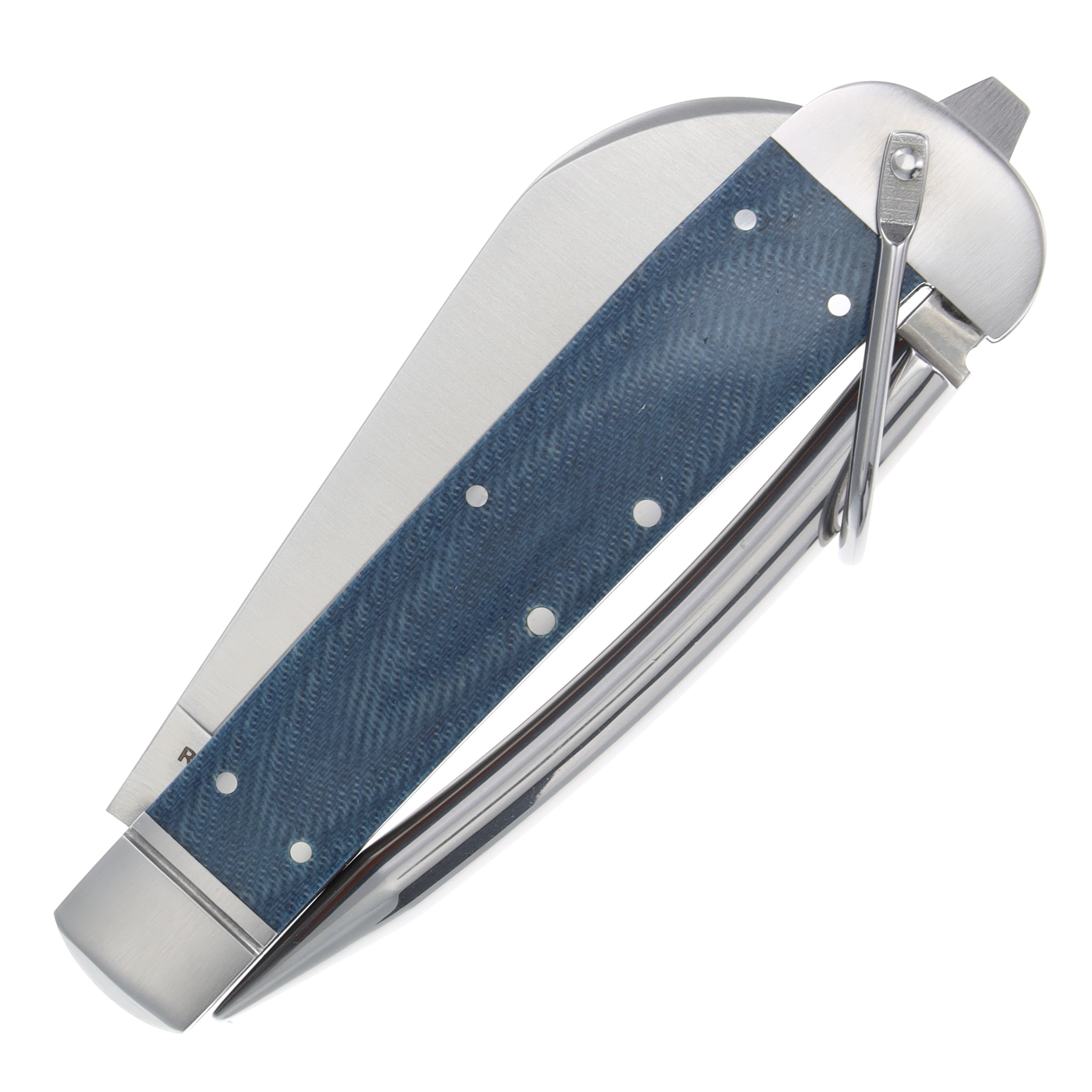 Rough Ryder Marlin Spike Folding Knife Blue Denim Micarta RR2643 View 4