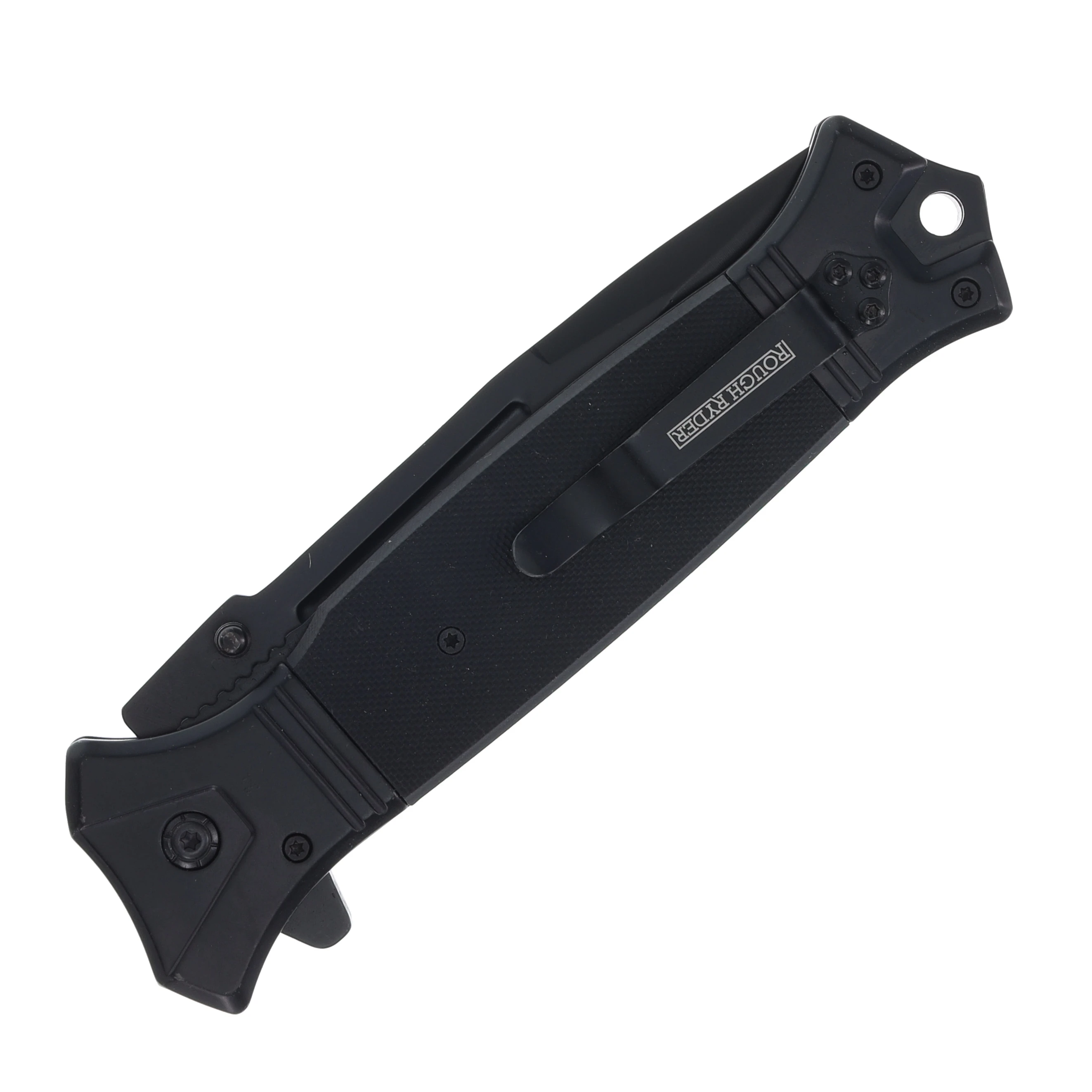 Rough Ryder RR2644 Tactical Black G-10 Spring Assisted Folder 6in Closed RR2644 View 3