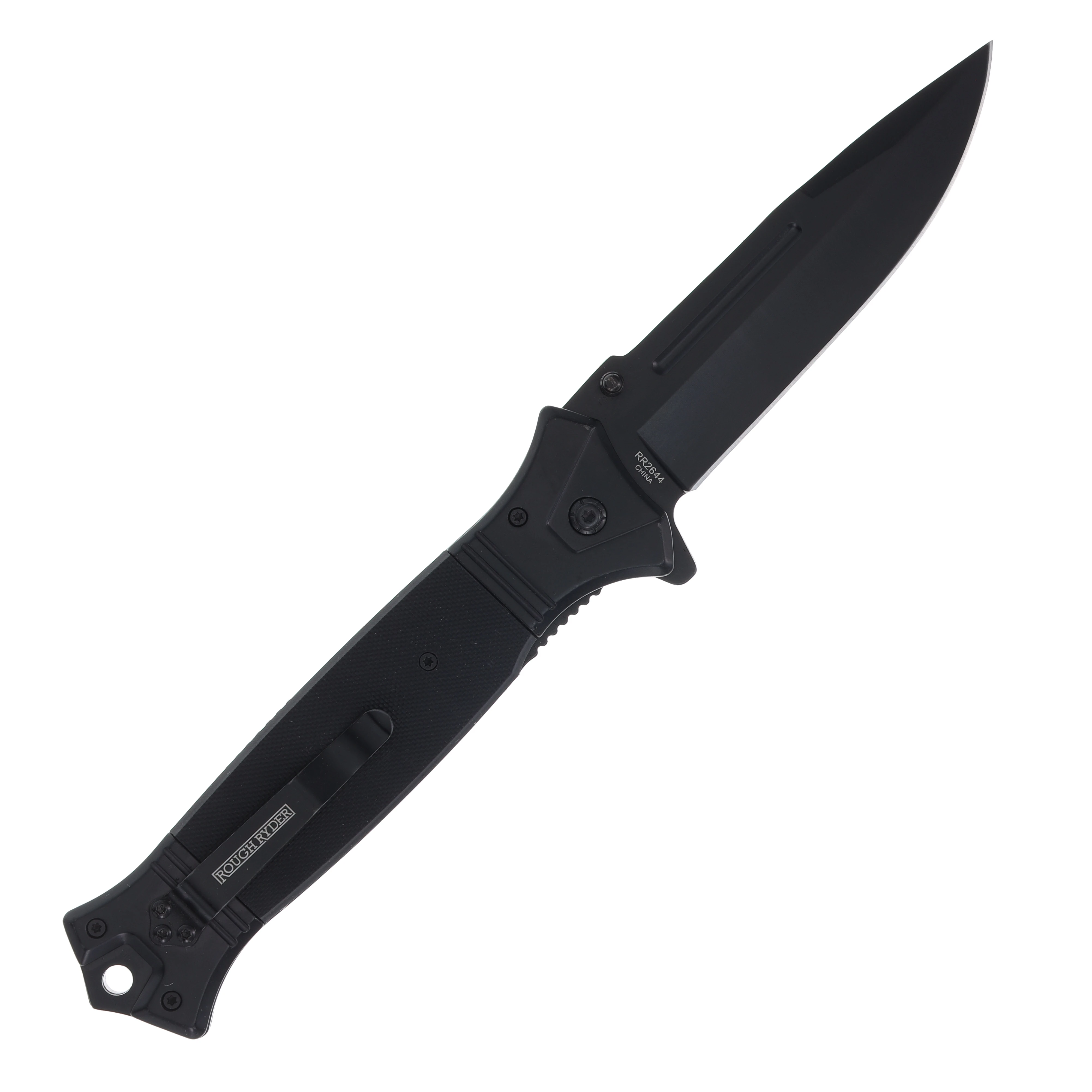 Rough Ryder RR2644 Tactical Black G-10 Spring Assisted Folder 6in Closed RR2644 View 2