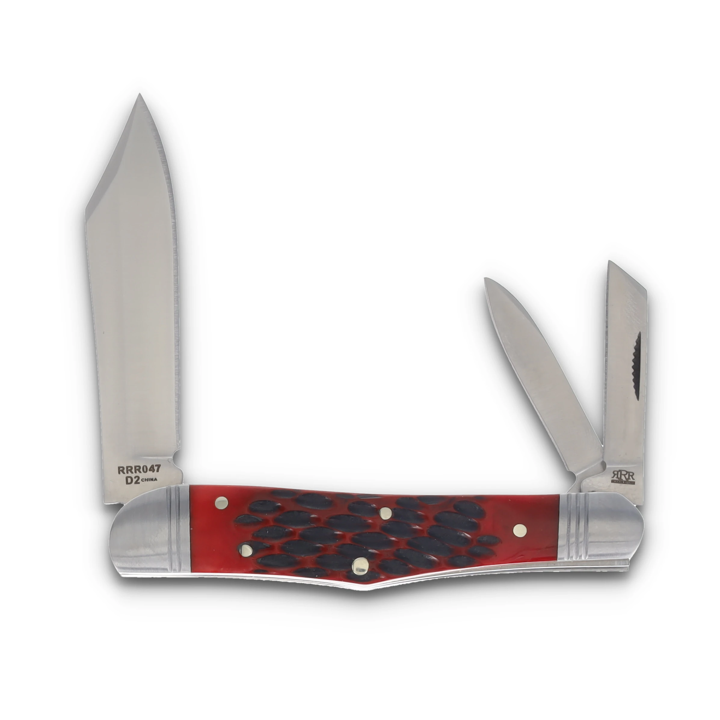 Rough Ryder Reserve Splitback Whittler Folding Knife Red Jigged Bone RRR047 View 2