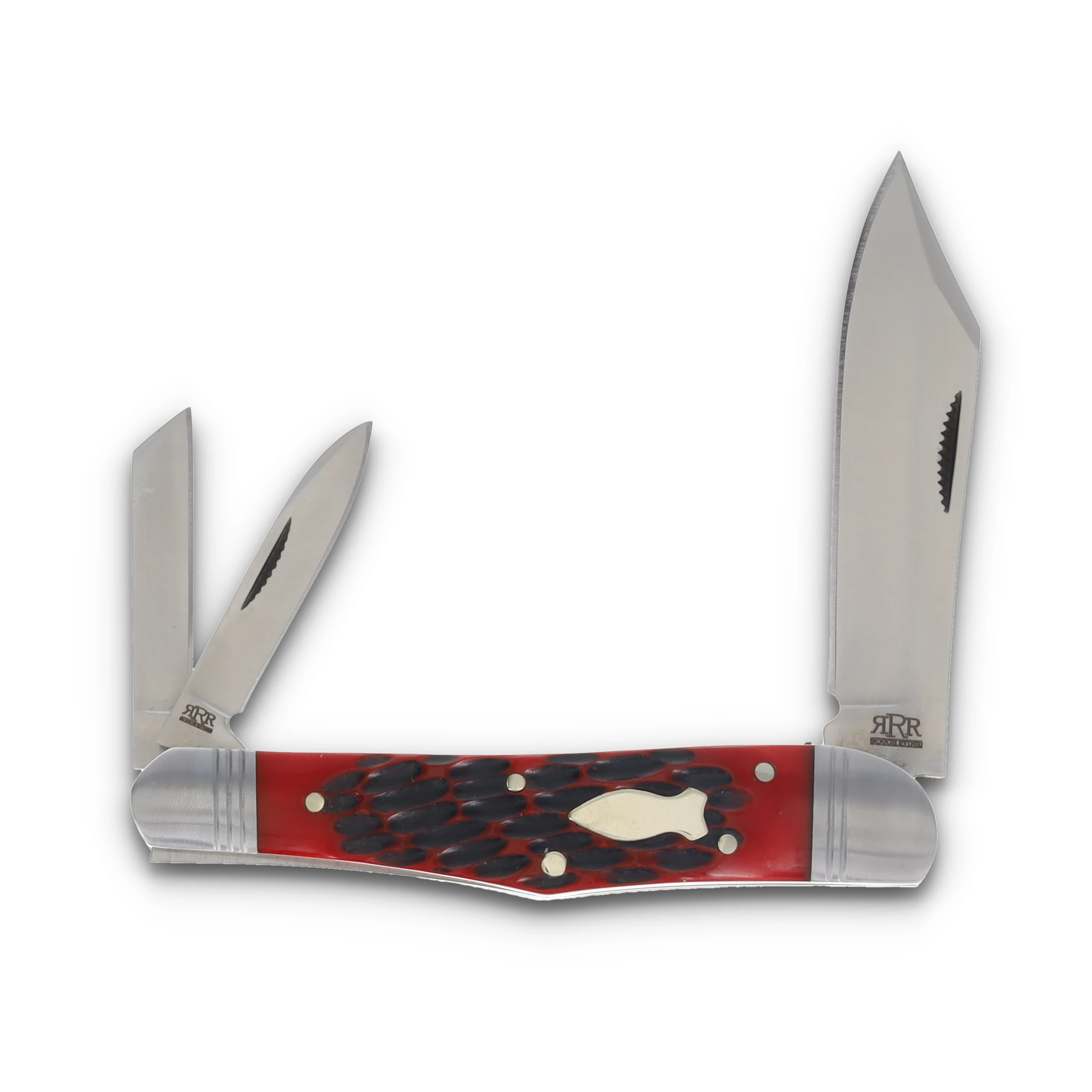 Rough Ryder Reserve Splitback Whittler Folding Knife Red Jigged Bone RRR047 View 1