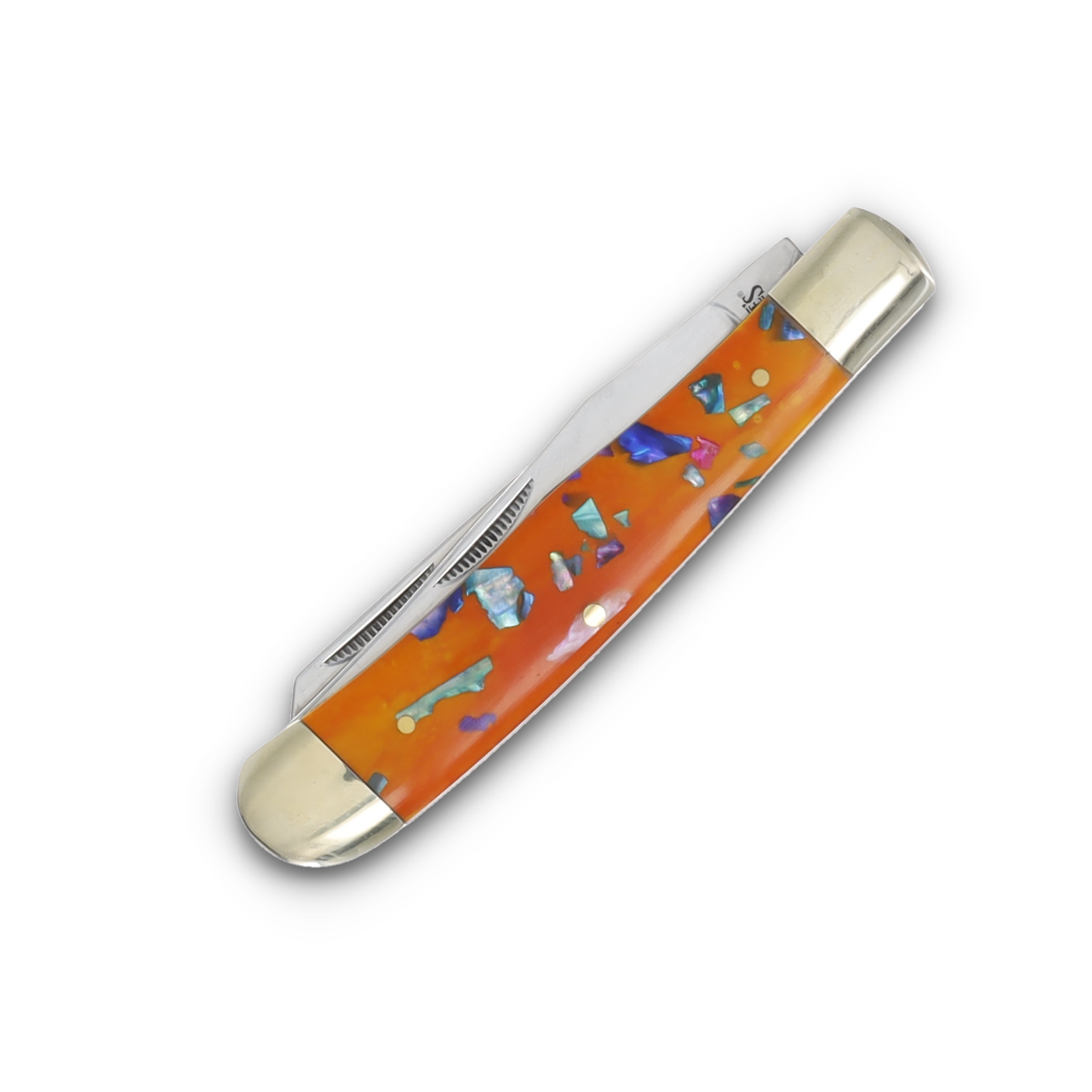 Marble's MR717 (Orange Swirl Resin Two Blade Trapper) MR717 MR717 View 3