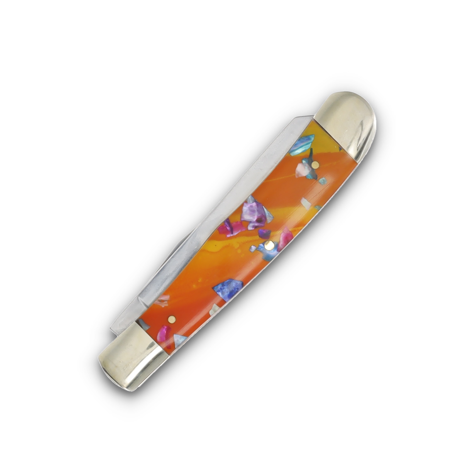 Marble's MR717 (Orange Swirl Resin Two Blade Trapper) MR717 MR717 View 4