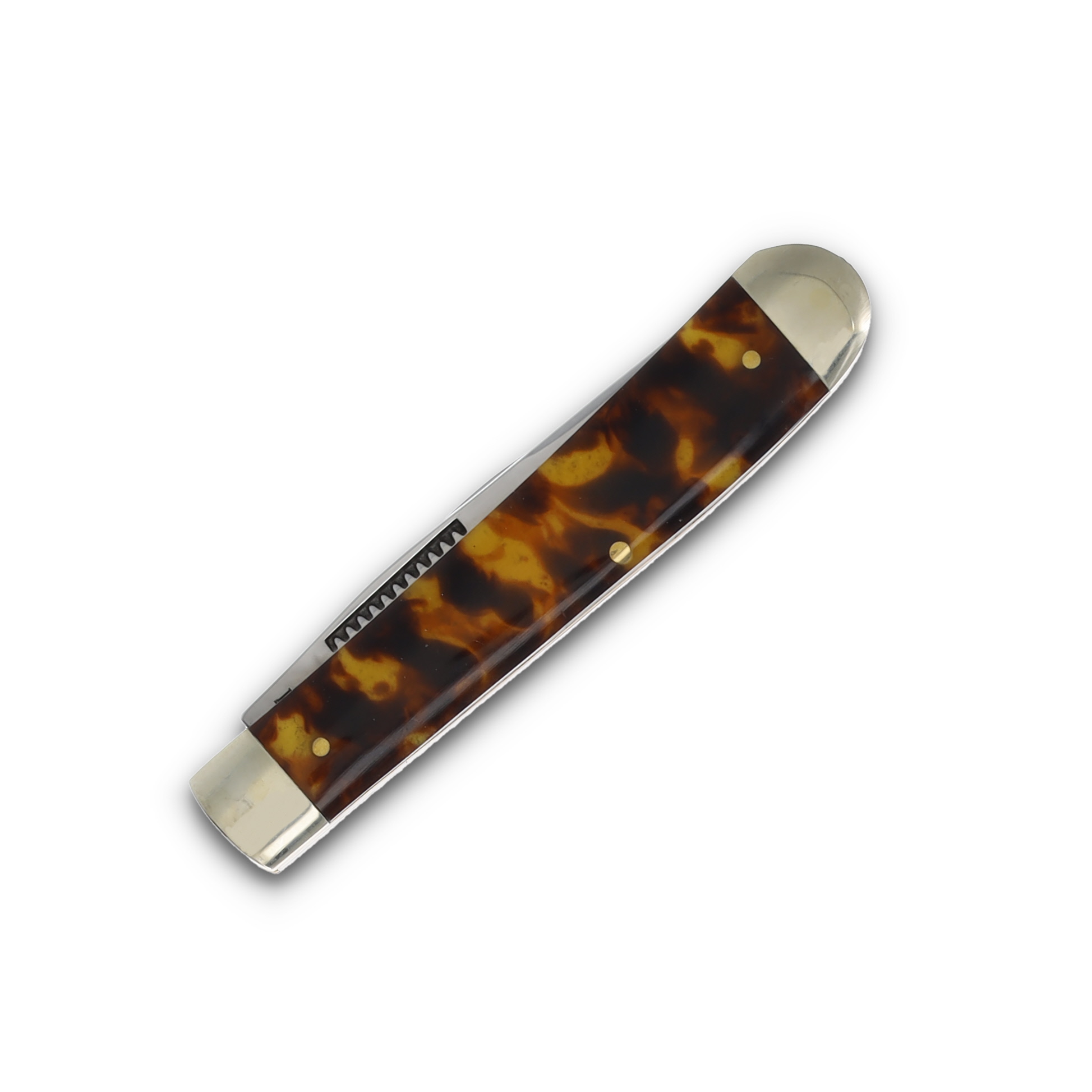 Marble's Two-Blade Trapper Jack Folding Knife Synthetic Tortoise Shell MR719 View 4