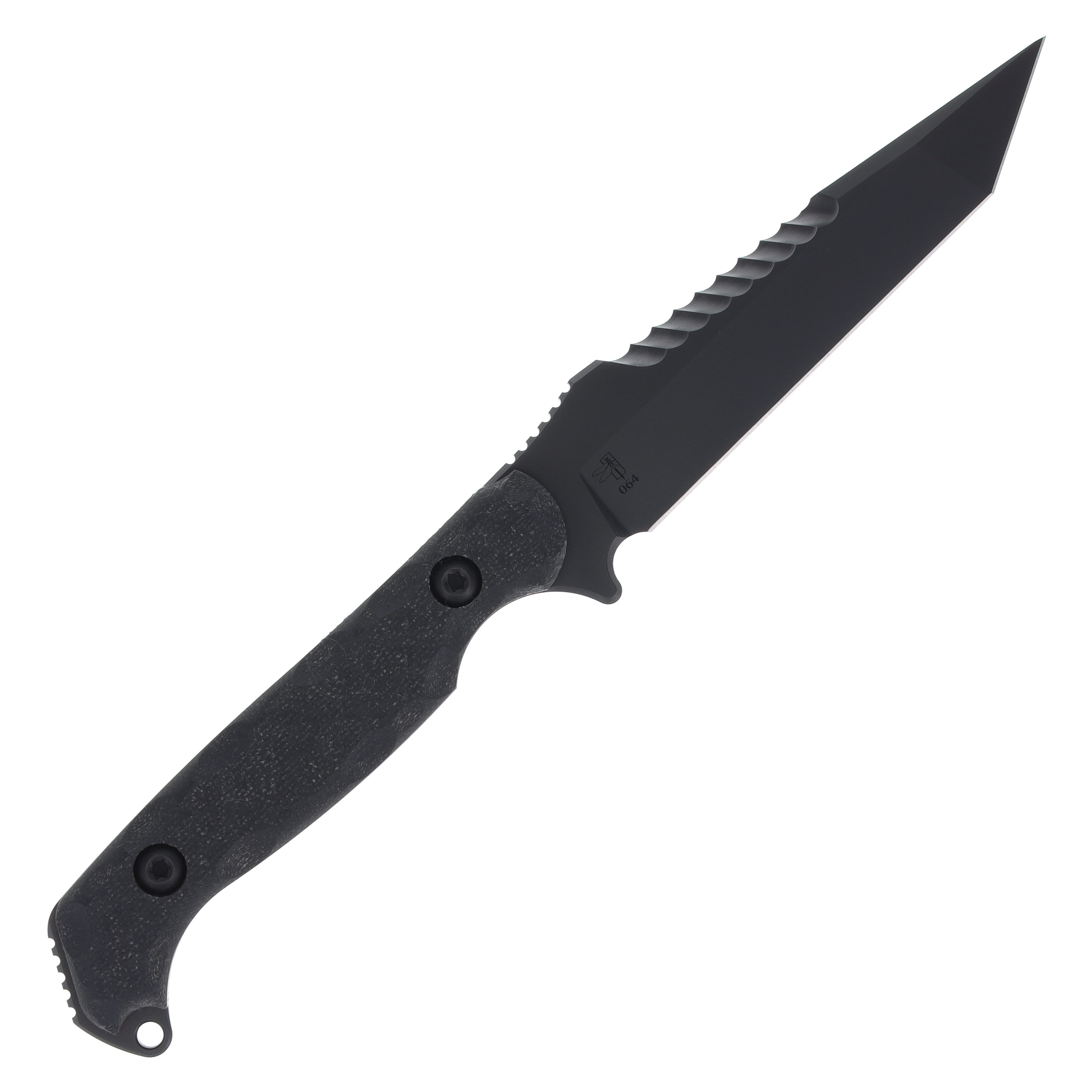Toor Knives Darter 4.25In Fixed Black S35VN Black Shadow Tanto Blade DARTERTSB View 4