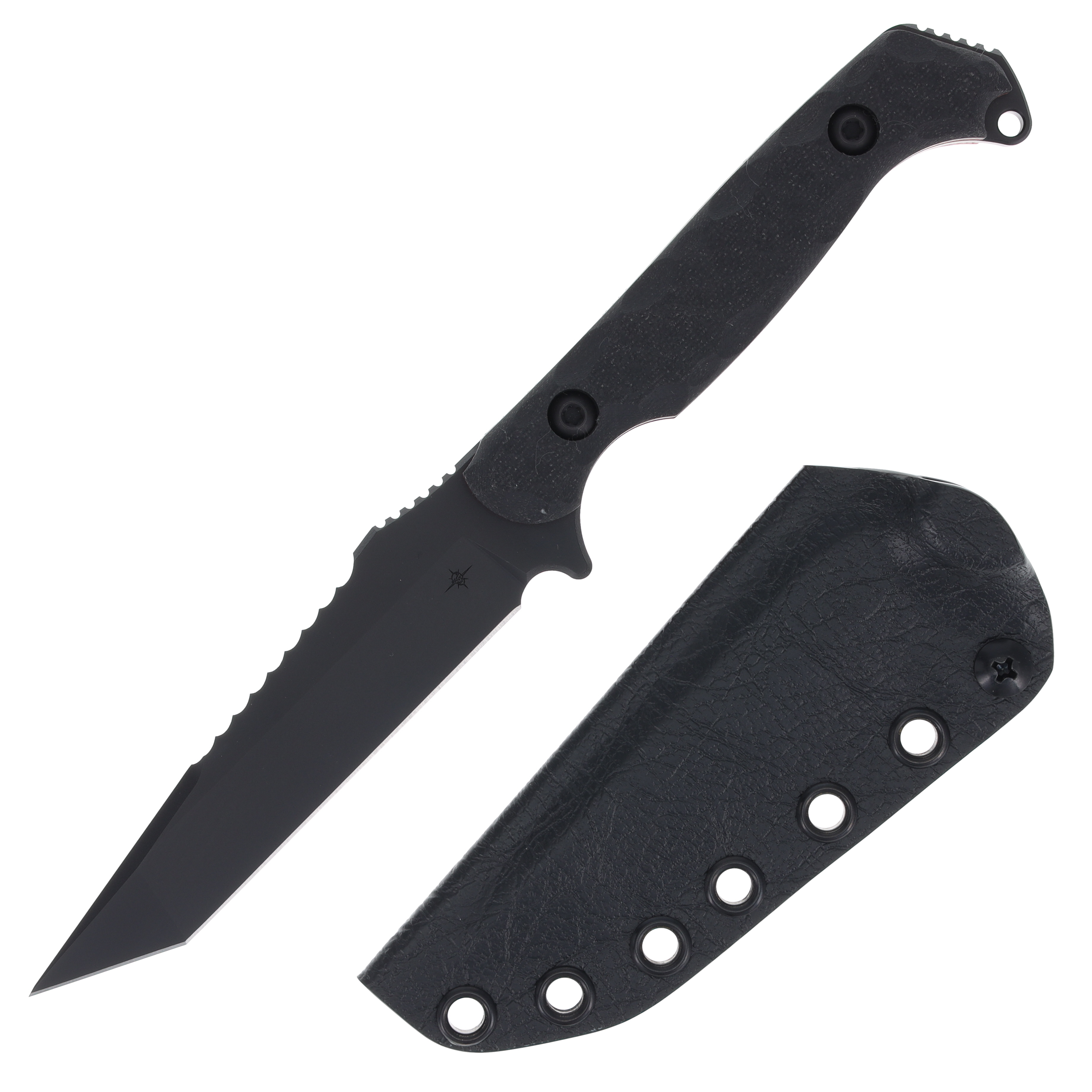 Toor Knives Darter 4.25In Fixed Black S35VN Black Shadow Tanto Blade DARTERTSB View 1