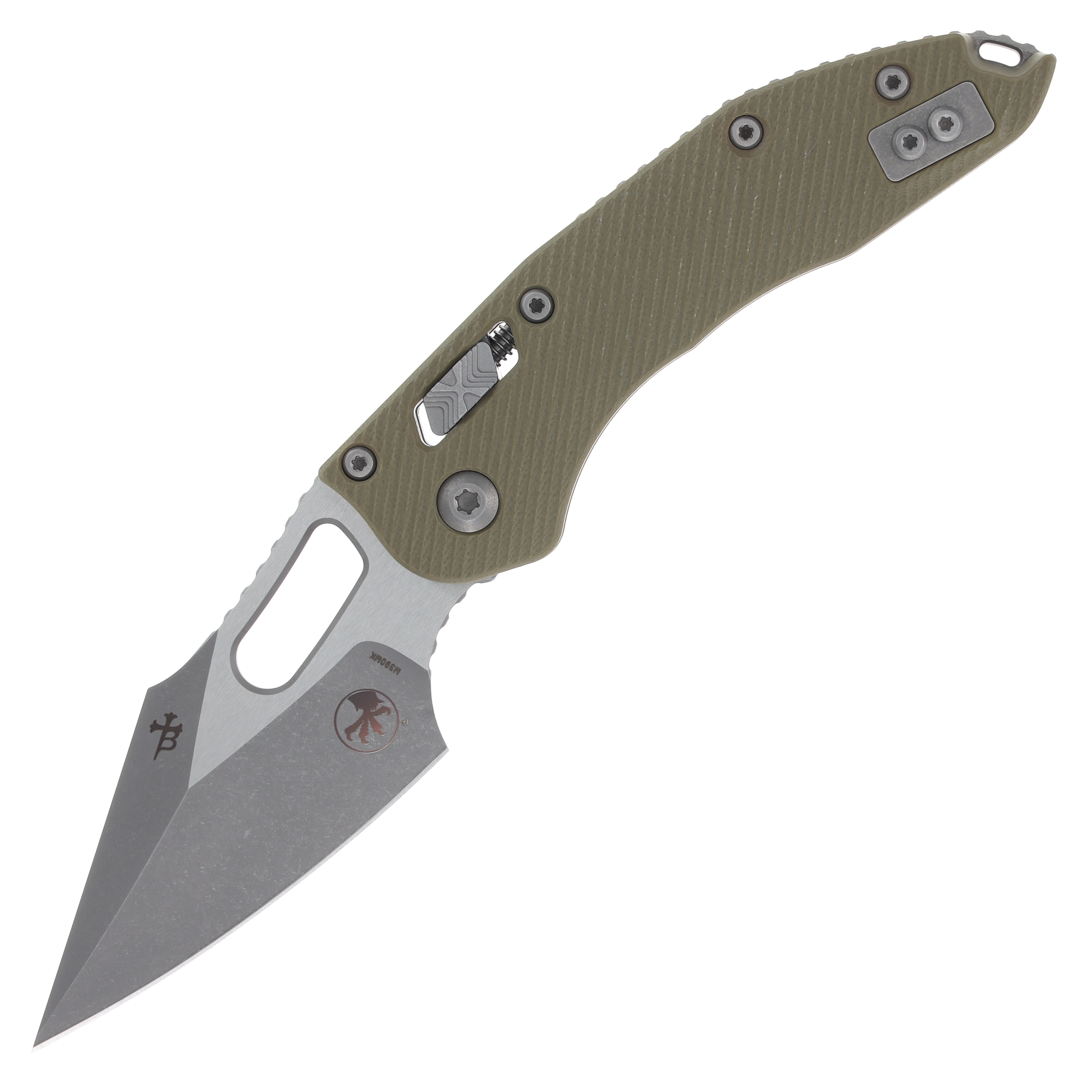 Microtech Stitch RAM-LOK Folding Knife Apocalyptic M390MK/Fluted Olive Drab G-10 MT169RL10APFLGTOD View 1