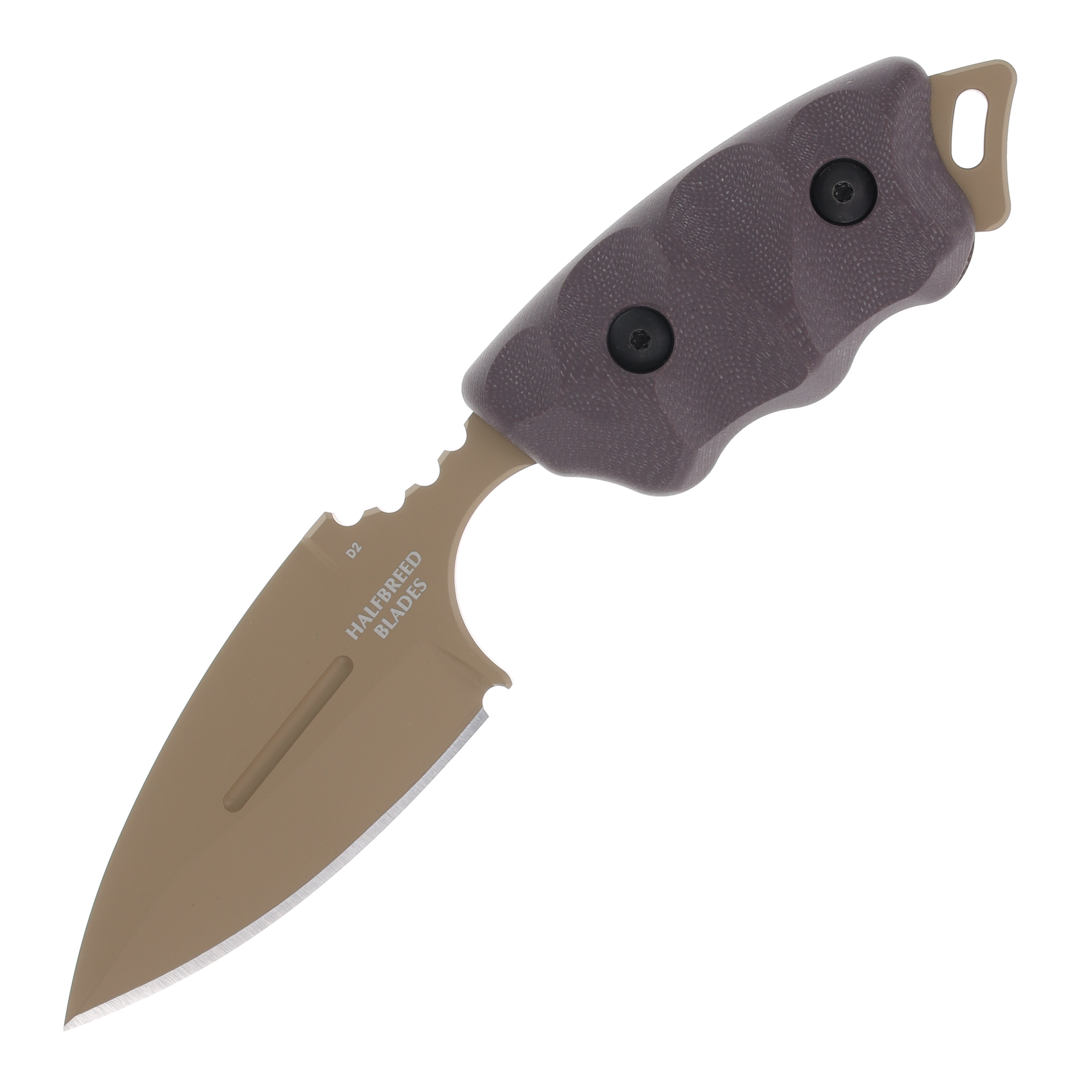 Halfbreed Blades Compact Clearance Knife Dark Earth 2.95in Plain FDE Spear Point CCK05DE View 3