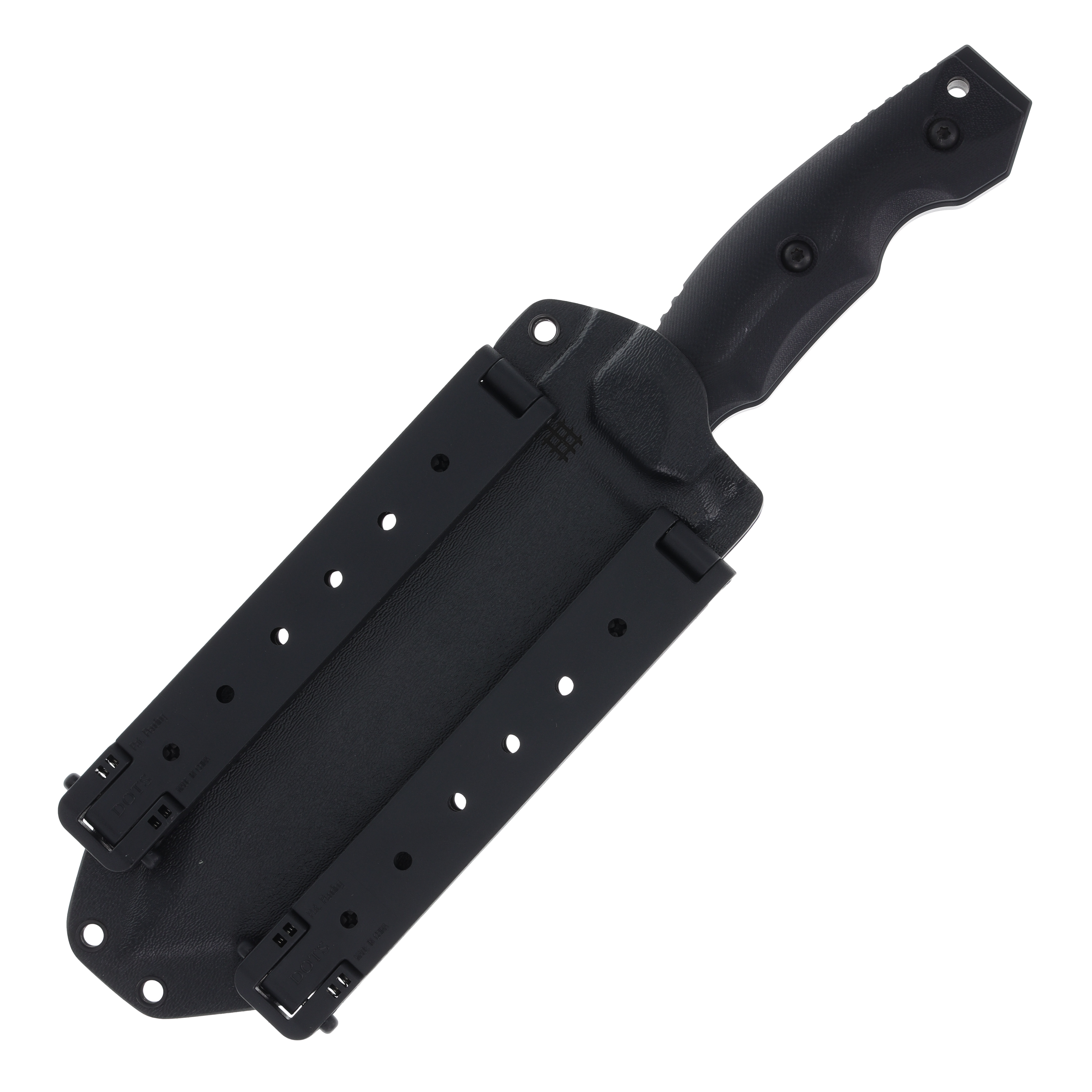 Halfbreed Blades Large Survival Knife 6.89in Plain Black Teflon Tanto LSK02BLK View 6