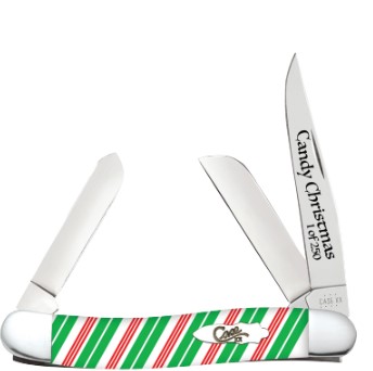 Case XX Candy Cane Corelon Christmas 2023 Medium Stockman Limited Edition Folding Knife CA9318CC23 View 1