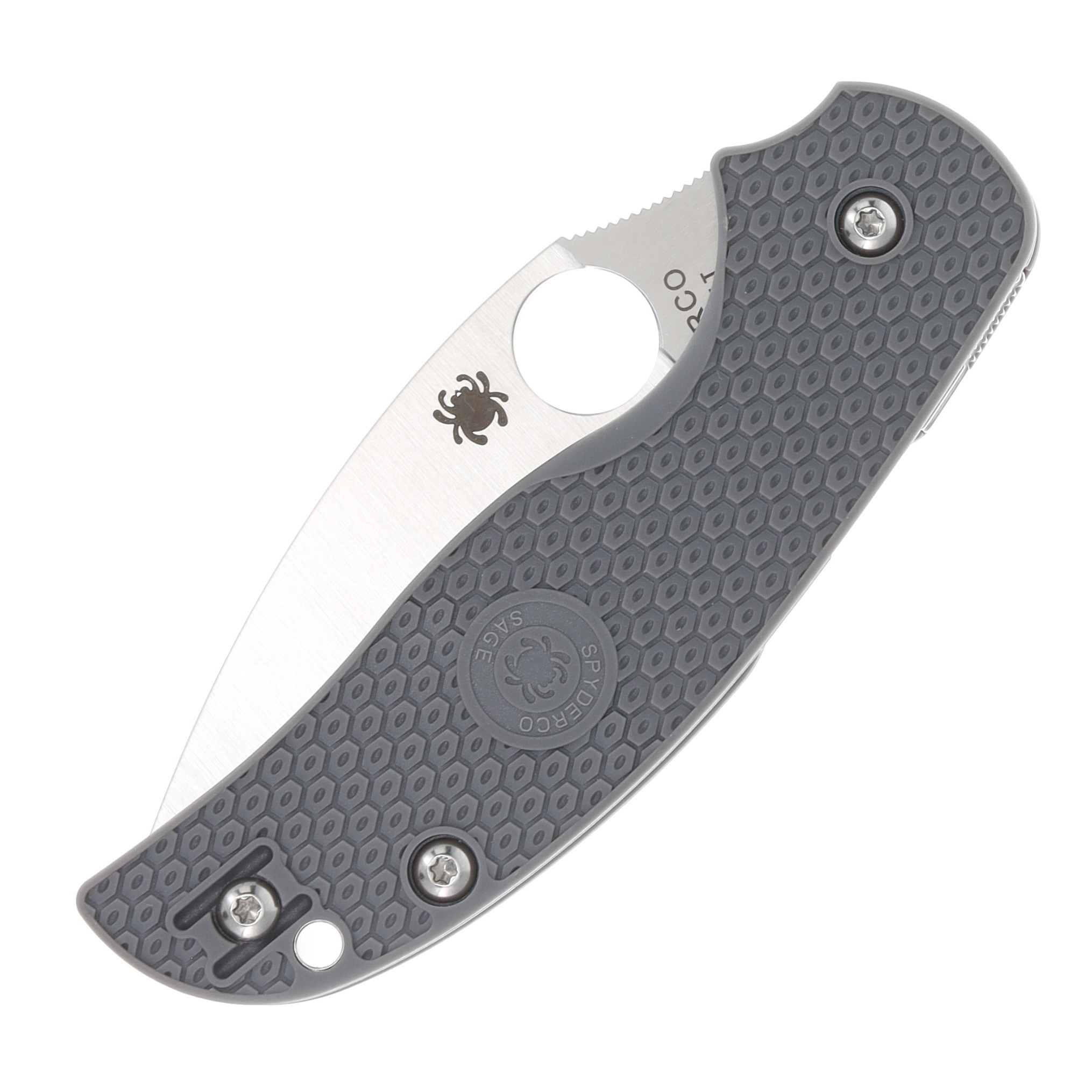 Spyderco Sage 5 Lightweight Folding Knife 3in Plain Gray FRN SPC123PGY View 5