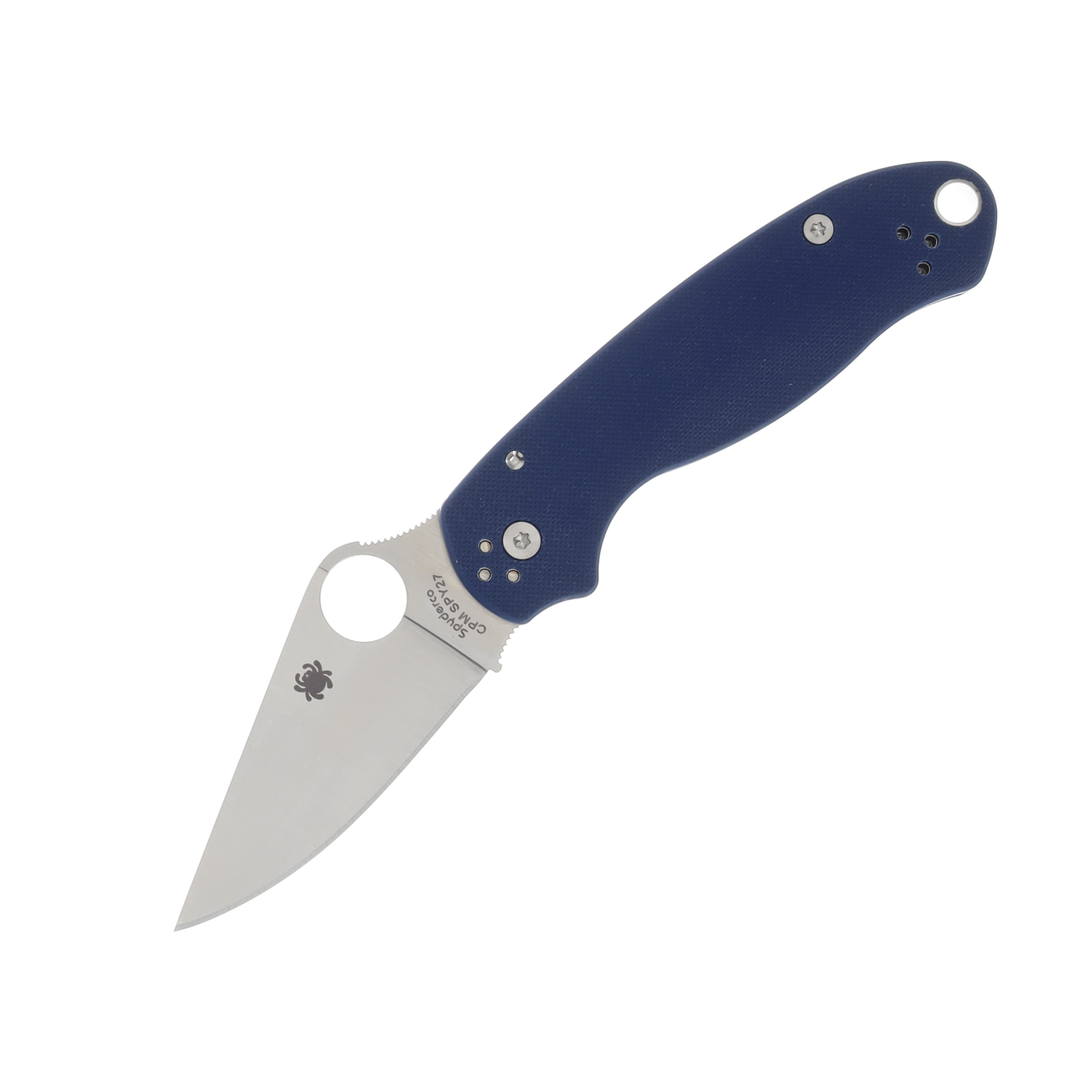 Spyderco Para 3 Compression Lock Satin SPY27 Blade Blue G-10 SPC223GPCBL View 1