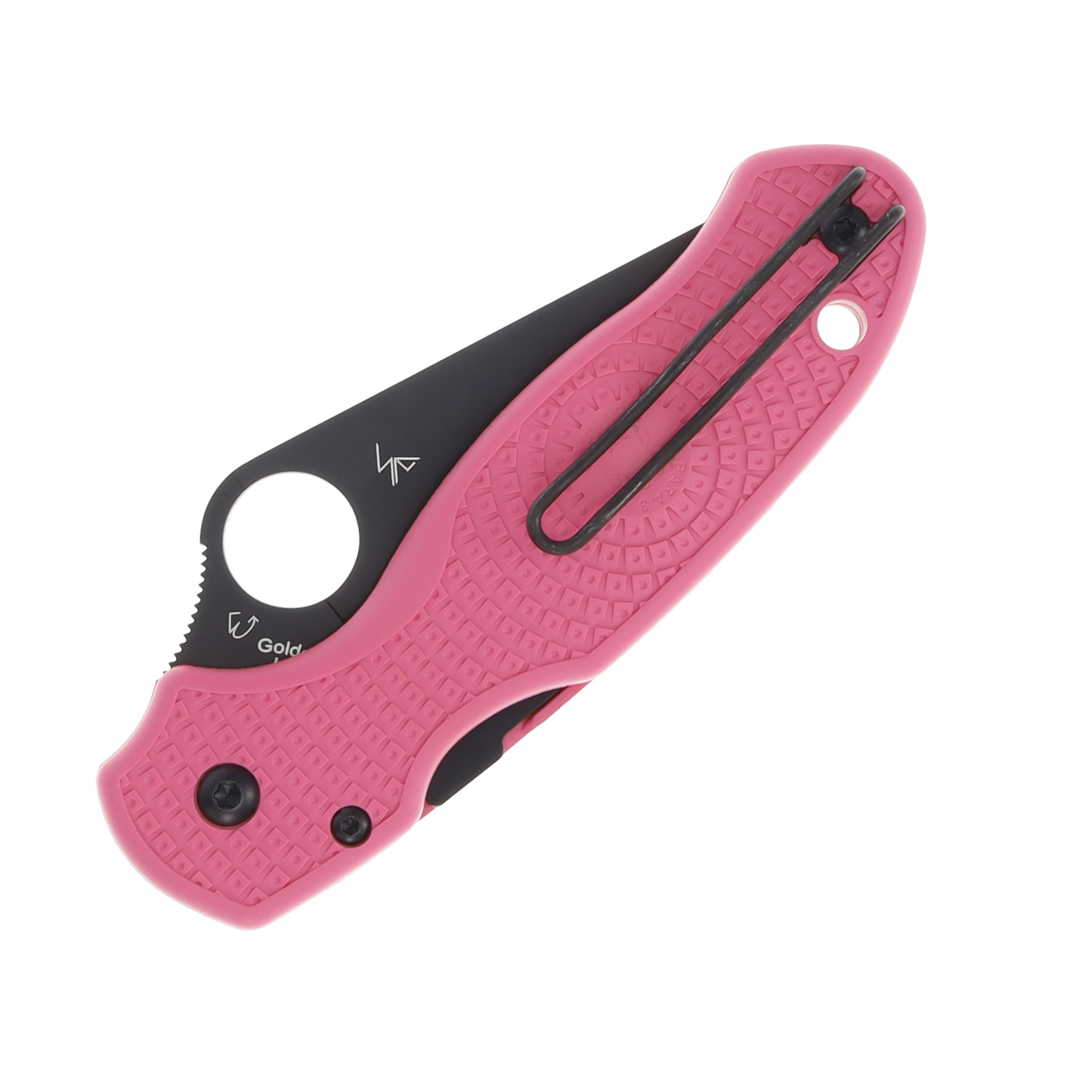 Spyderco Para 3 Lightweight Compression Folding Knife (Black CTS BD1N, Pink) SPC223PPNBK View 6