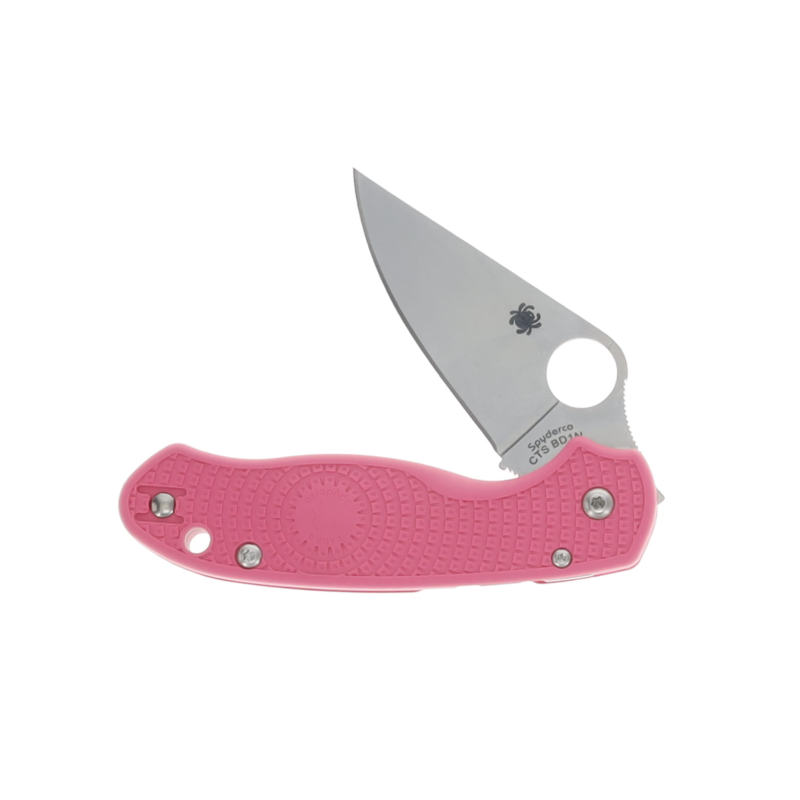Spyderco Para 3 Lightweight Pink 2.93in Plain Satin Clip Point SPC223PPN View 3