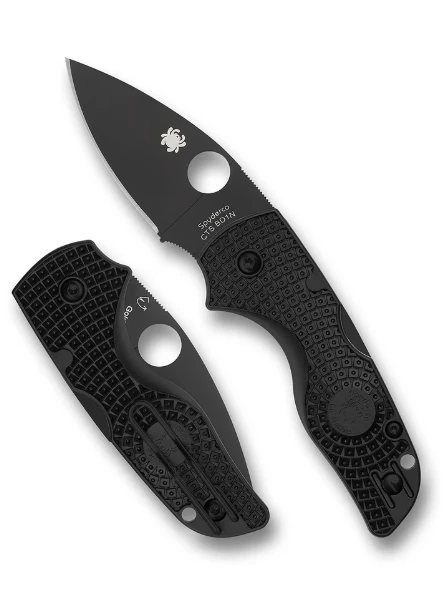 Spyderco Lil Native Lightweight Folding Knife 2.42in Plain Black Leaf SPC230PBBK View 1