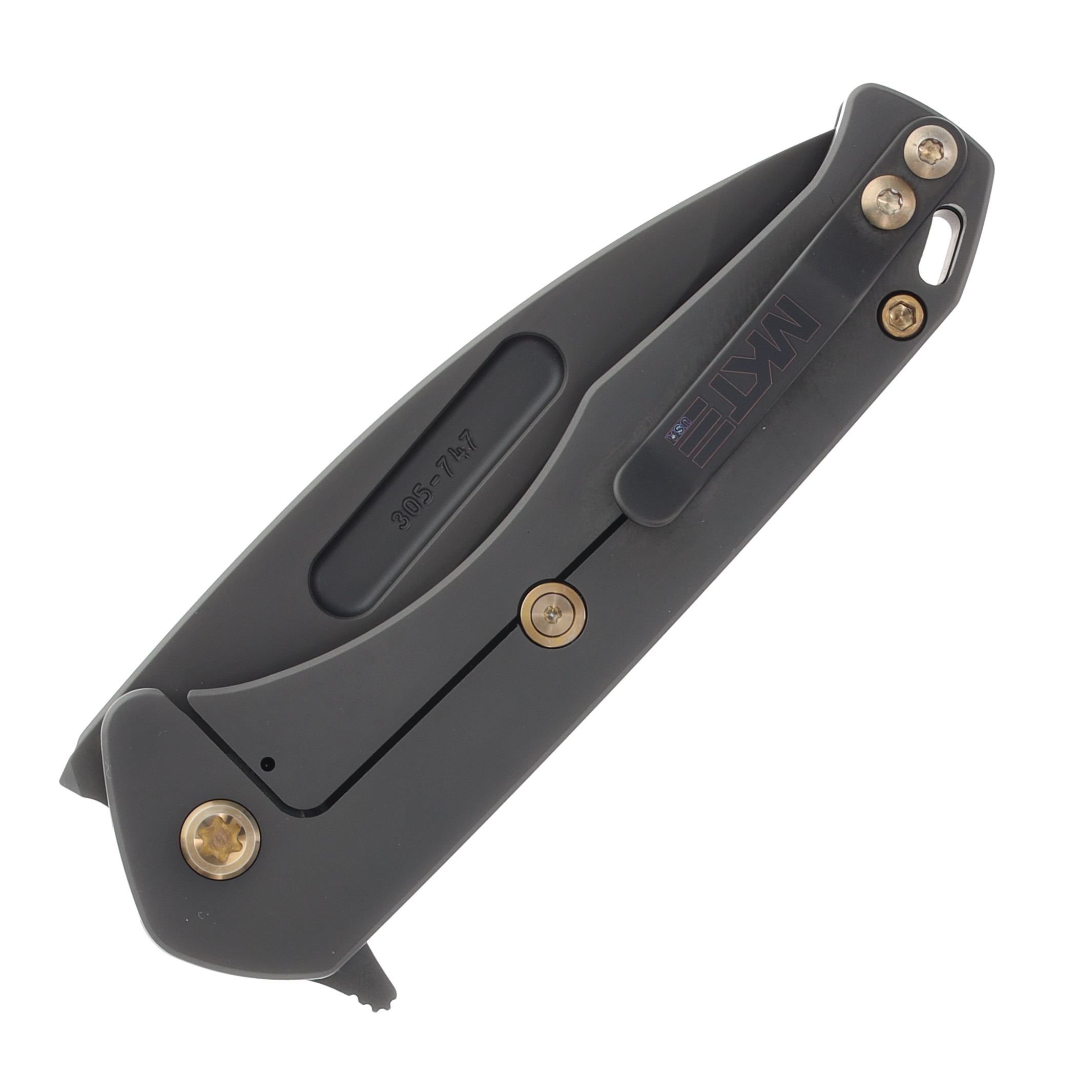Medford Swift FL Flipper S45VN PVD Tanto Blade Black Handle Bronze Hardware/PVD Clip MKFF2064PT-42PV-T1CP-Q4 View 2