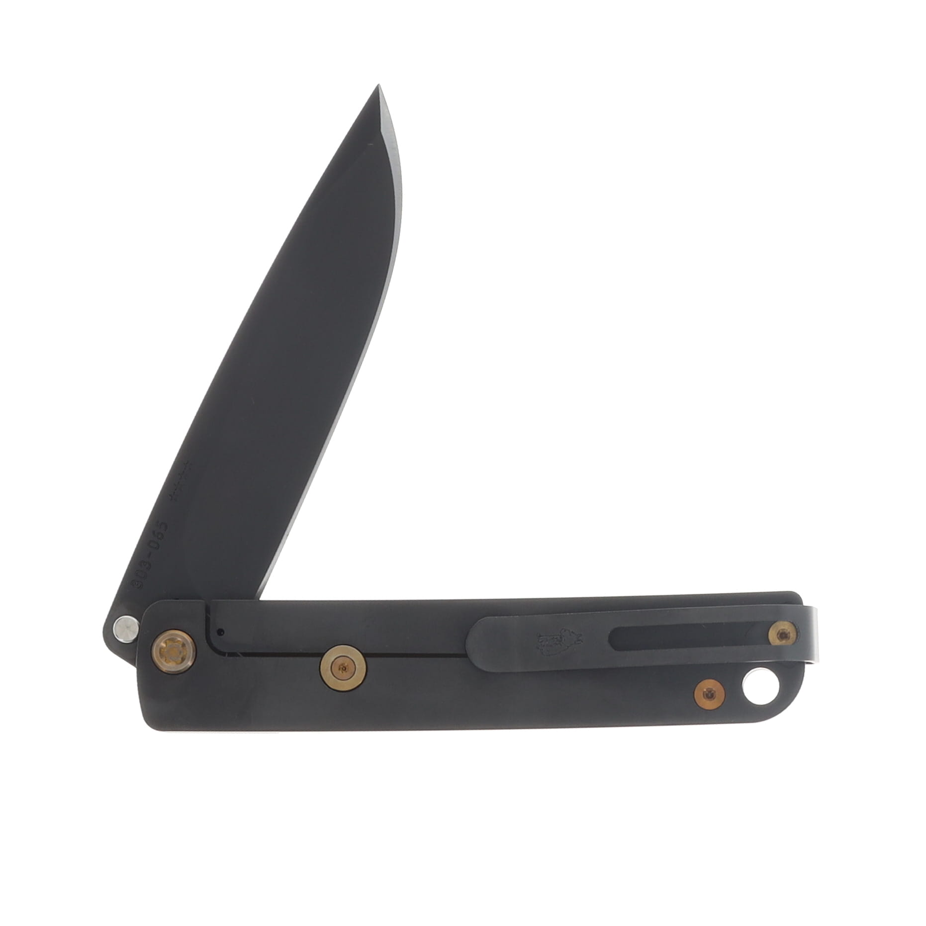 Medford M-48 Folding Knife PVD S35VN/Yellow Handles/Bronze Hardware MK2124PQ-46PV-T1CP-Q4 View 4