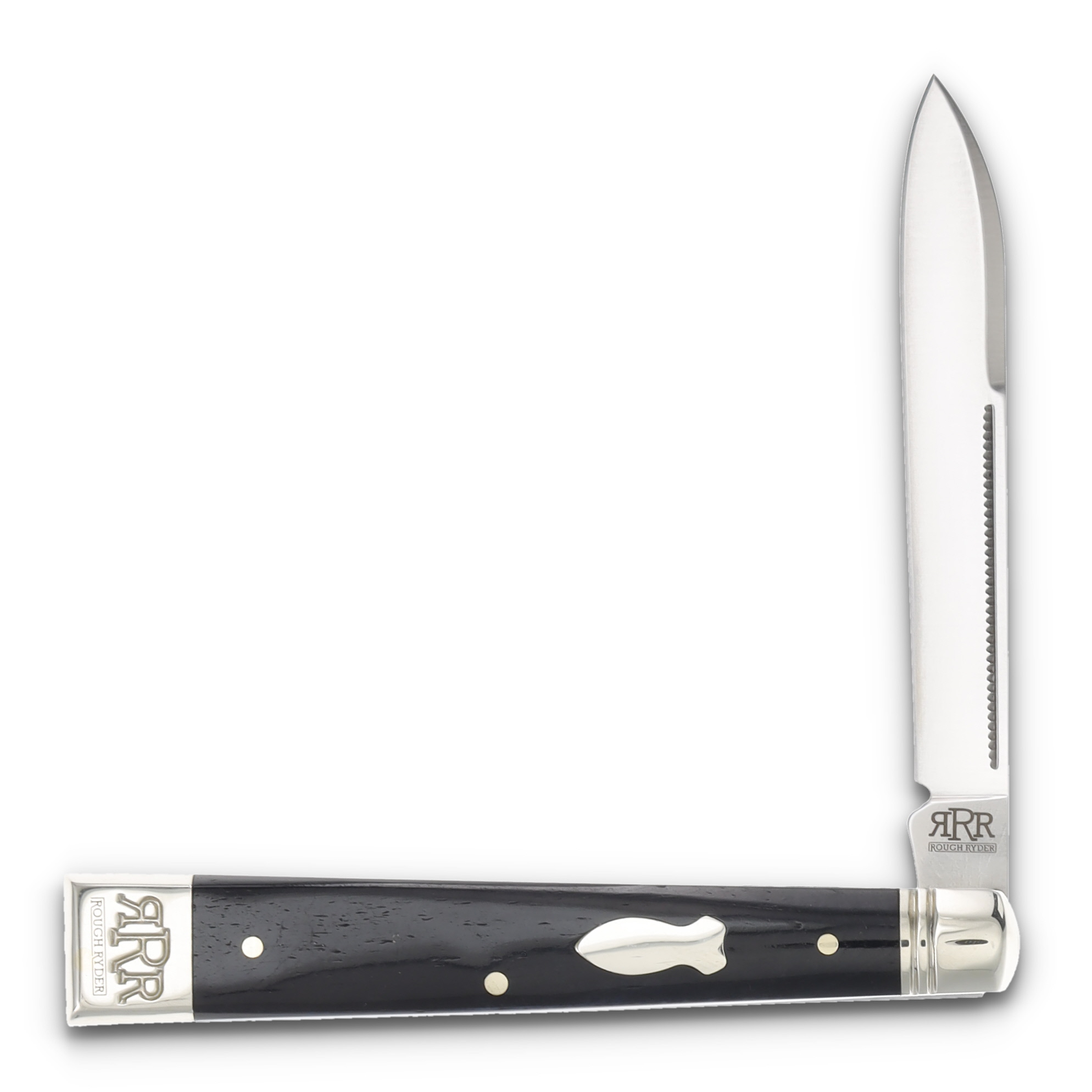 Rough Ryder Reserve Fat Bottom Doctor Folding Knife Black Smooth Bone RRR050 View 1