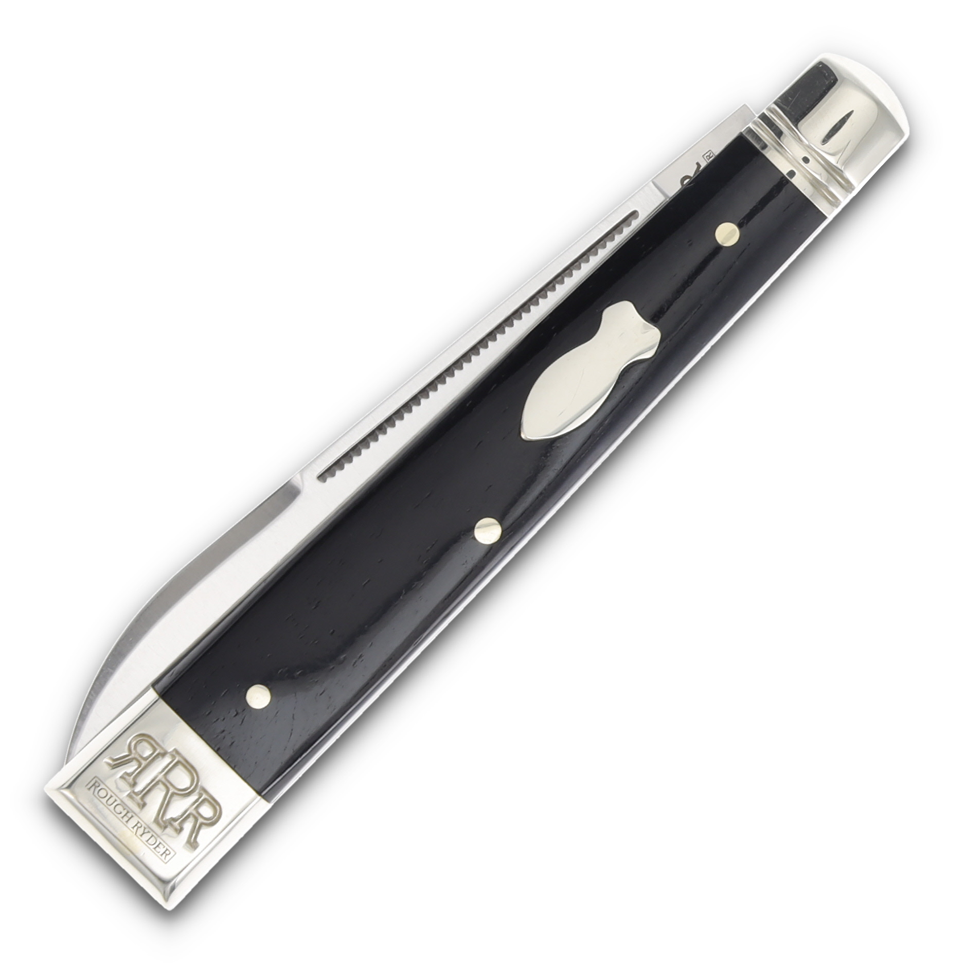 Rough Ryder Reserve Fat Bottom Doctor Folding Knife Black Smooth Bone RRR050 View 5