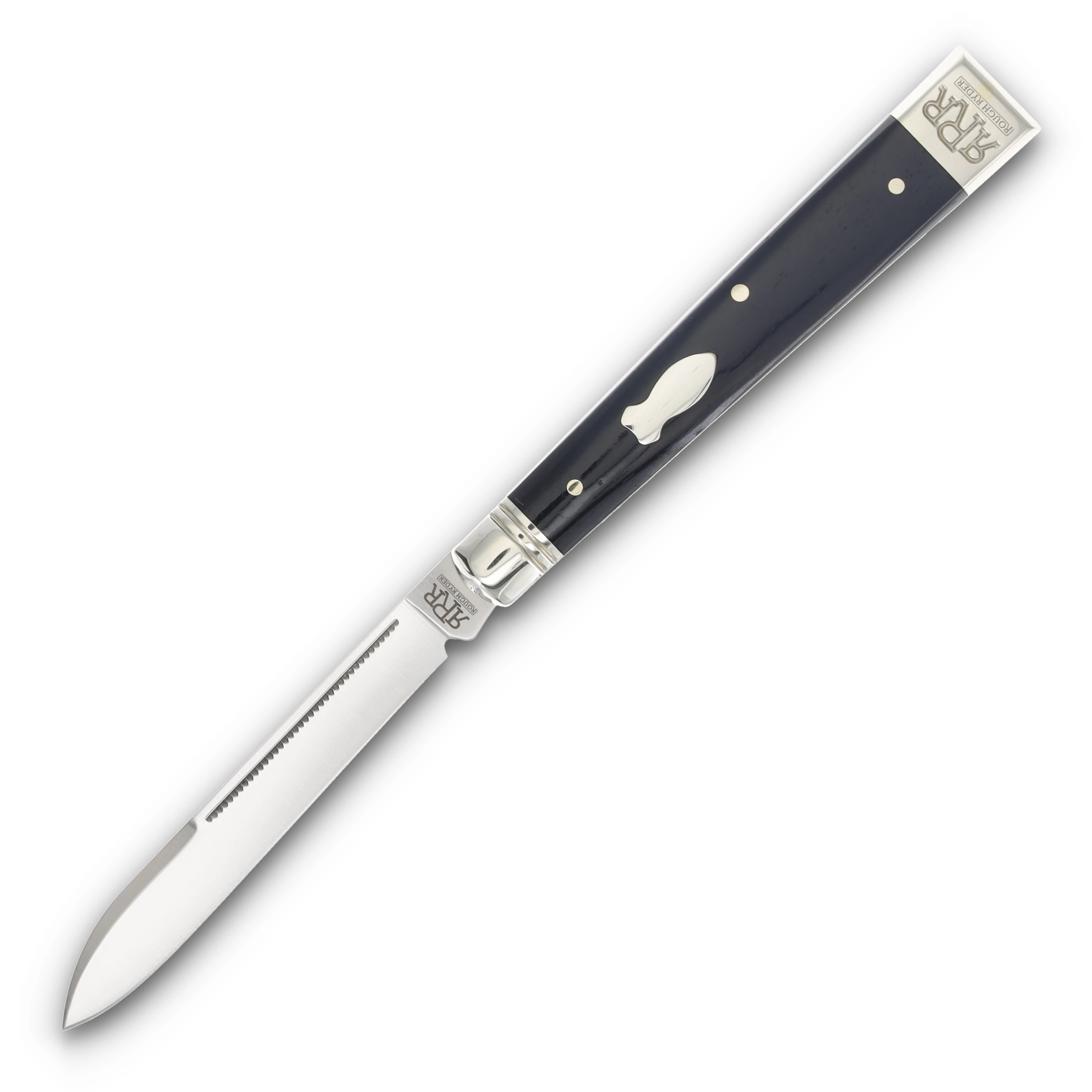 Rough Ryder Reserve Fat Bottom Doctor Folding Knife Black Smooth Bone RRR050 View 3