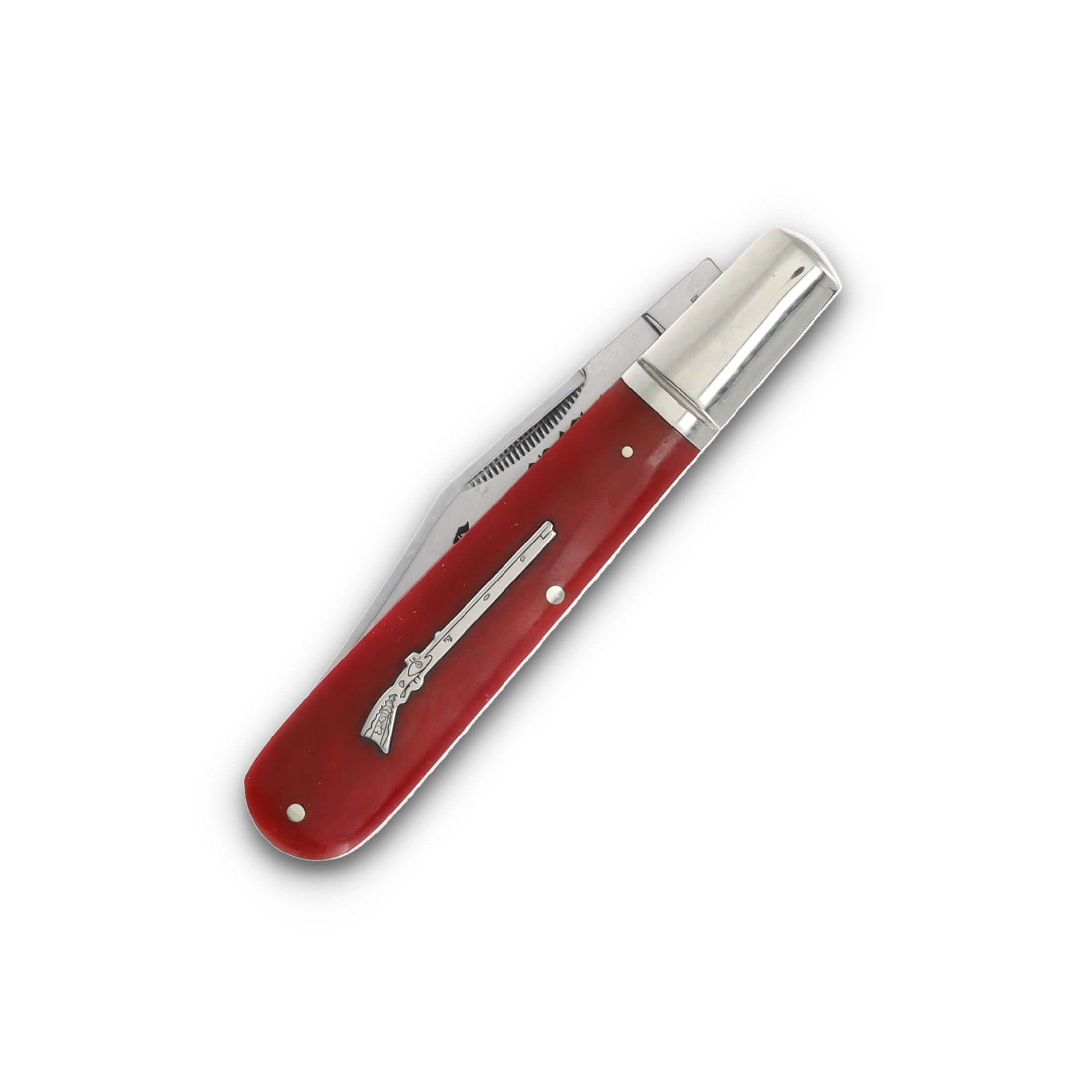 Rough Ryder Grandaddy Barlow Folding Knife Long Rifle Red Smooth Bone RR2618 View 3
