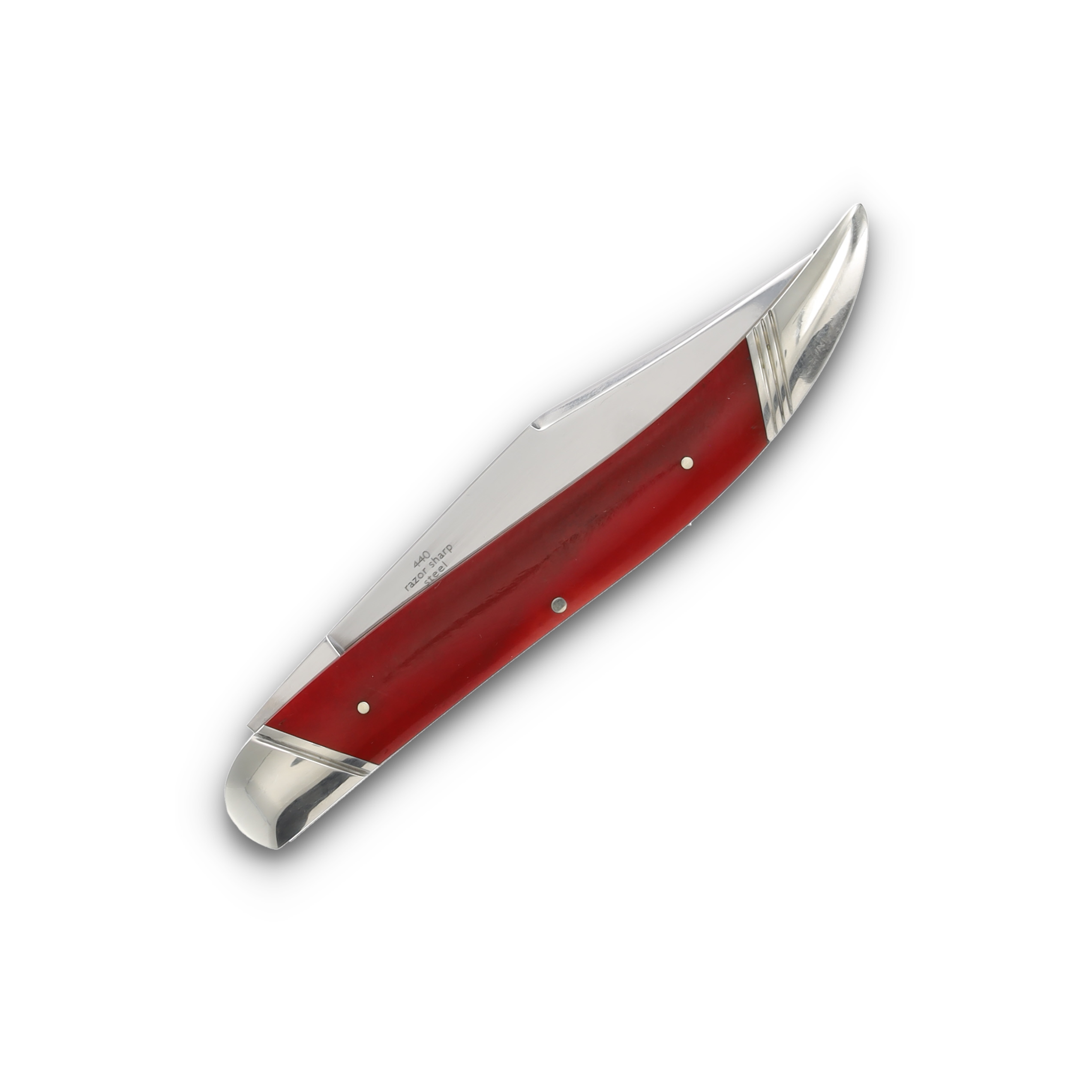 Rough Ryder Large Toothpick Folding Knife Long Rifle Red Smooth Bone RR2620 View 6