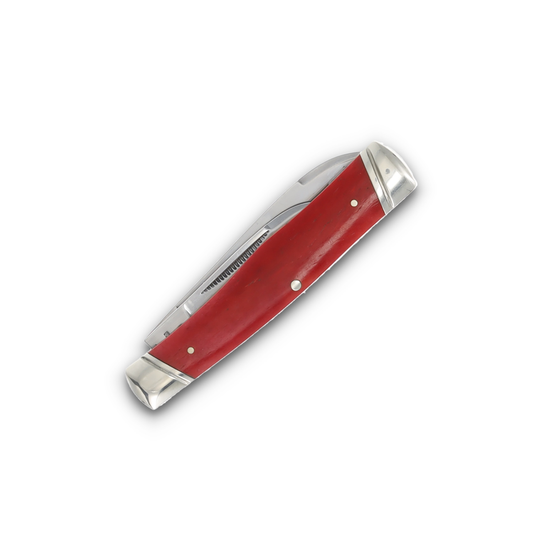 Rough Ryder Long Rifle Gunstock Folding Knife Red Smooth Bone RR2621 View 4