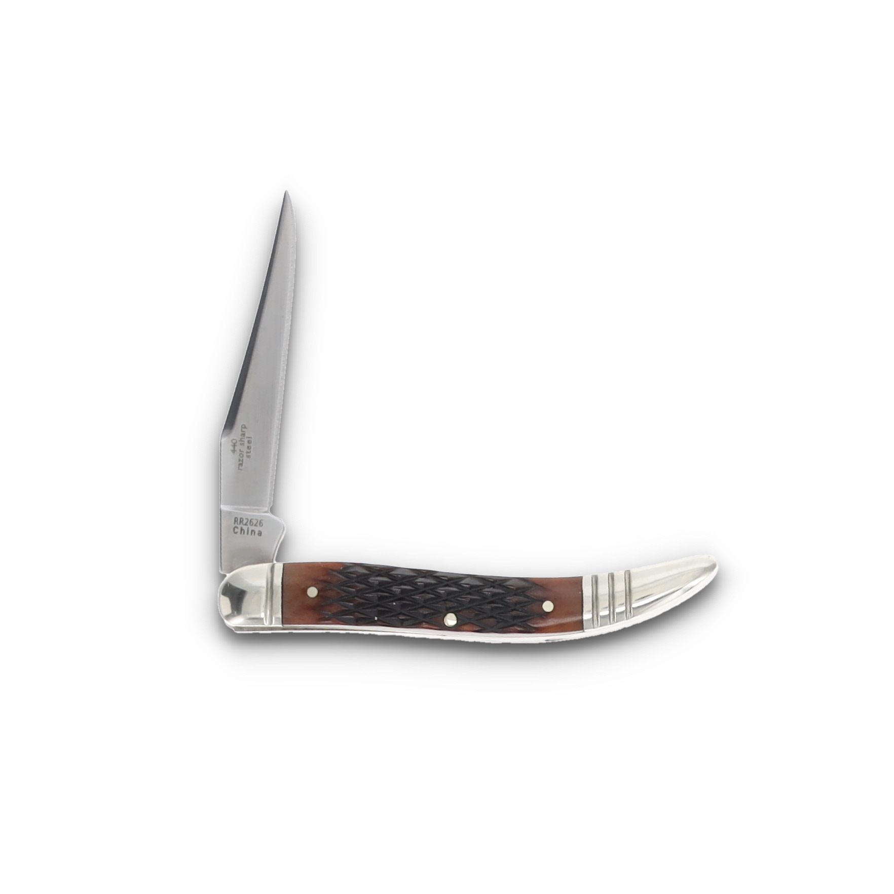 Rough Ryder 30th Anniversary Checkered Brown Bone Tiny Toothpick RR2626 View 2
