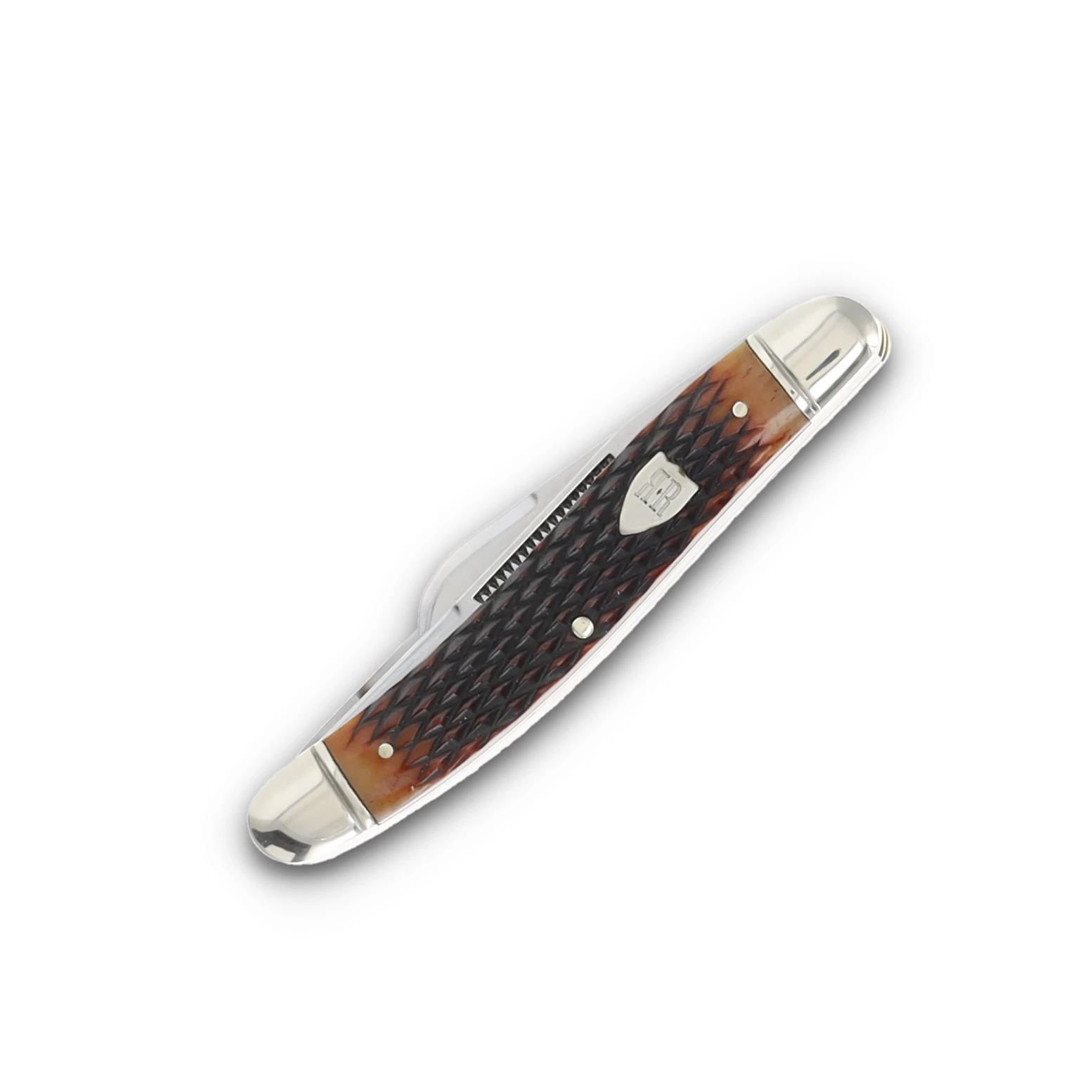 Rough Ryder 30th Anniversary Checkered Brown Bone Stockman RR2629 View 3