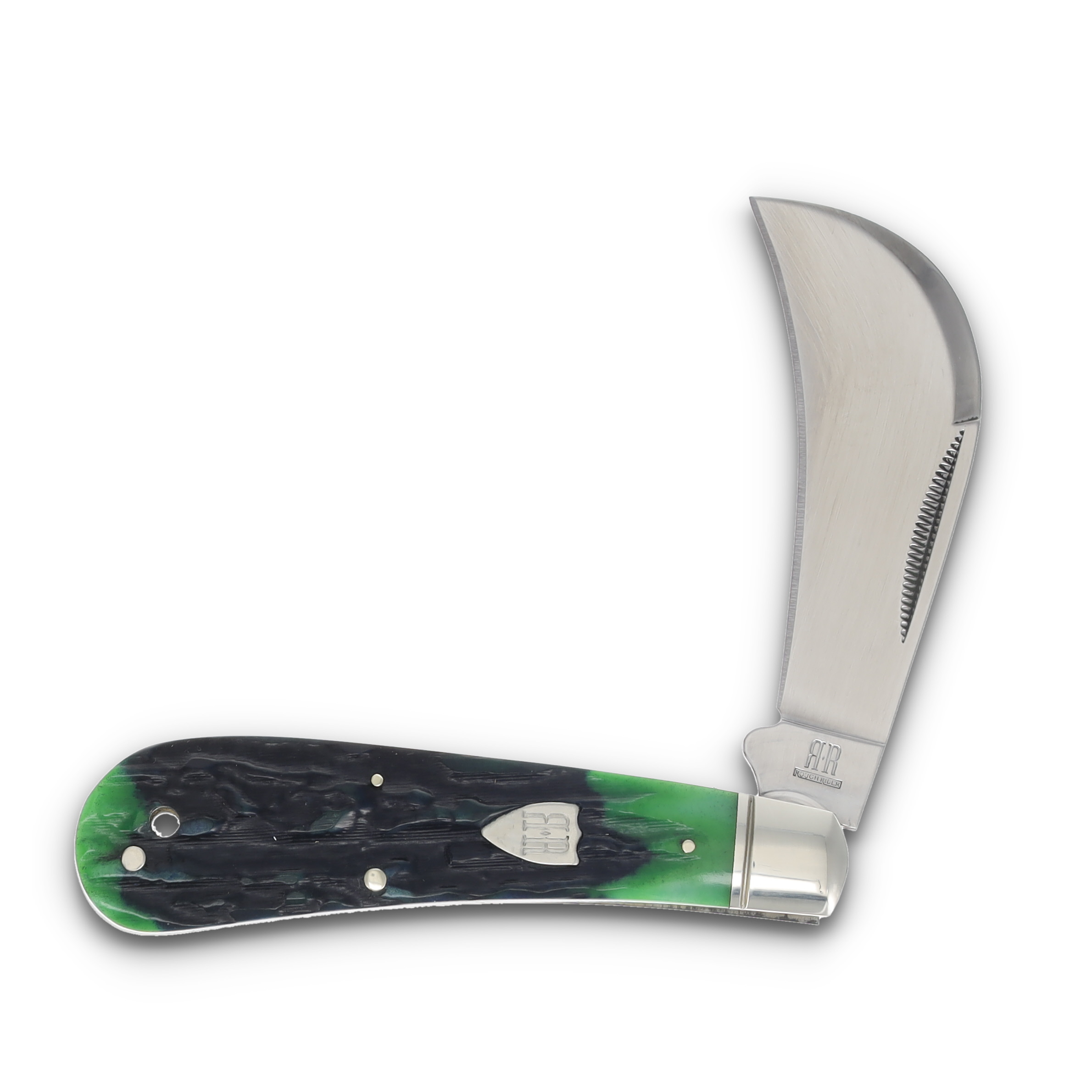 Rough Rider Bluegill Hawkbill Jigged Bone Folding Knife RR2635 View 1