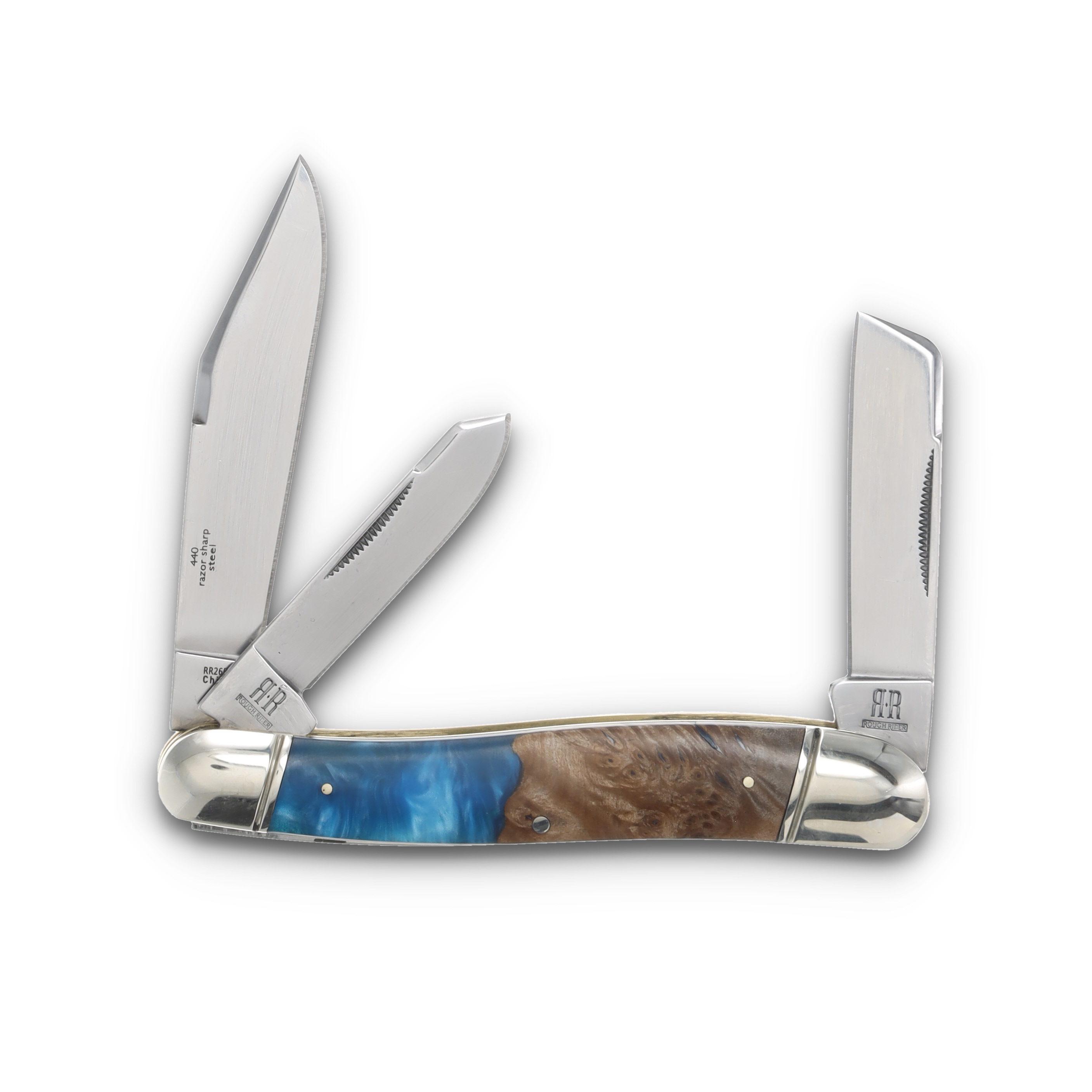 Rough Rider Texas Stockman Folding Knife Pandora Swirl RR2653 View 2