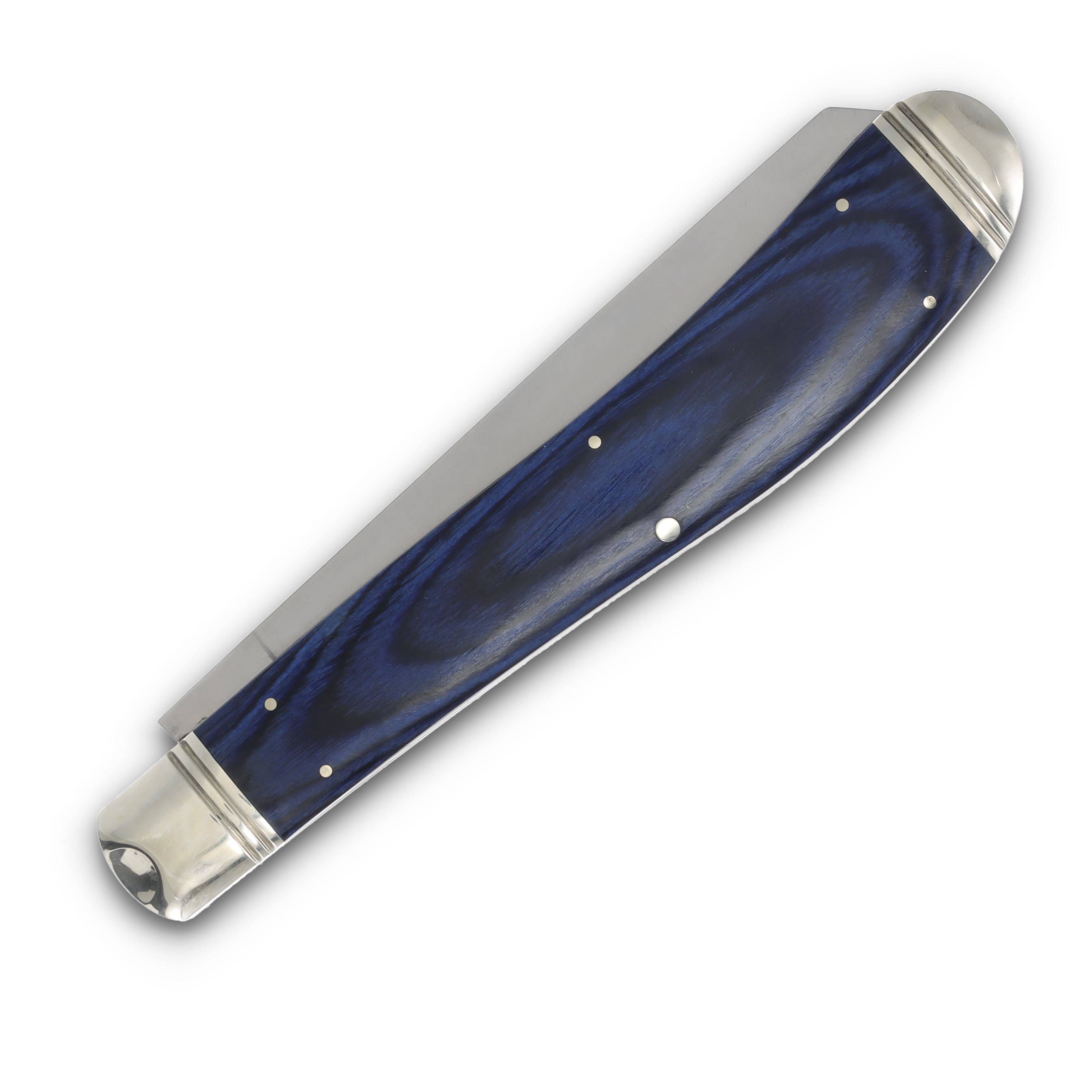 Rough Ryder 30th Anniversary 8" Blue Pakkawood Trapper RR2647 View 5