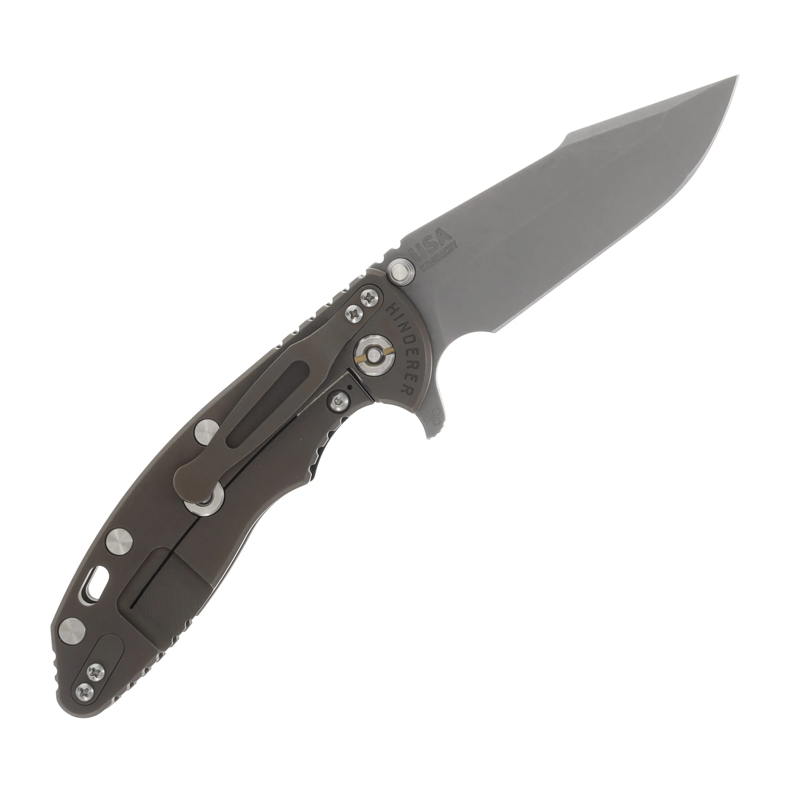 Hinderer XM-18 3.5 Framelock Folding Knife (Stonewash Harpoon Spanto | Battle Bronze/Black G-10) KXM35HSTWBBBK View 2