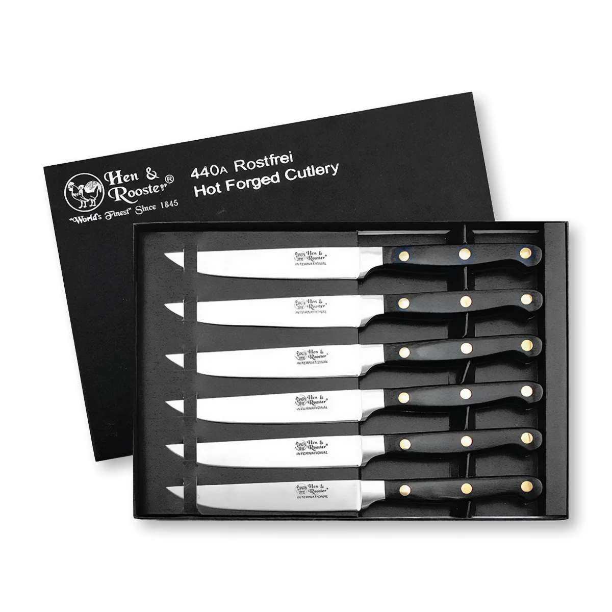 Hen & Rooster 6 Piece Steak Knife Set HRI009 View 2